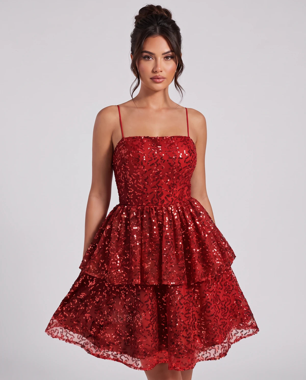 Florabel Mini Dress — Red