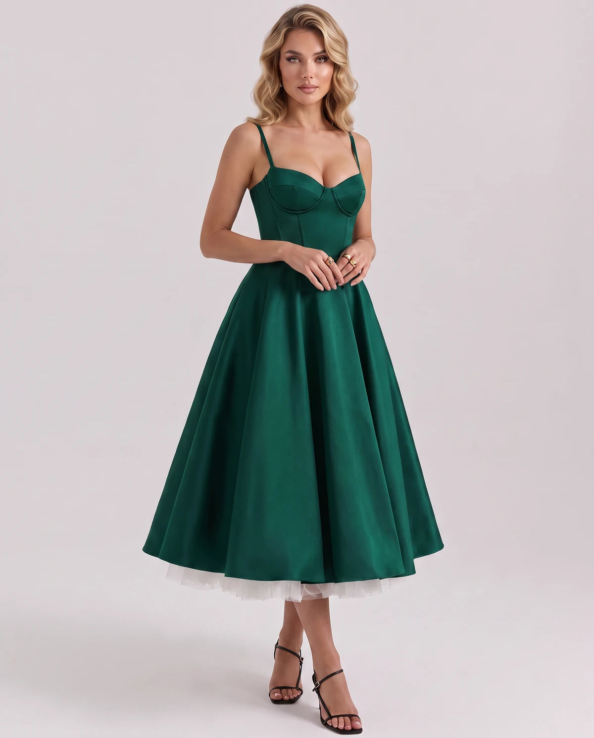 Floriane Midi Dresses — Green