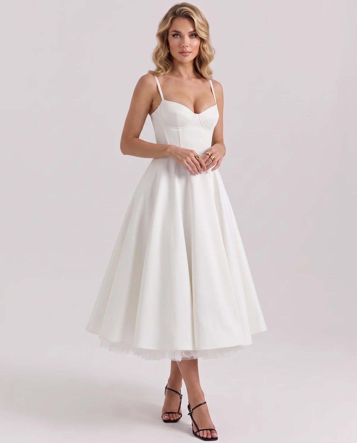 Floriane Midi Dresses — White