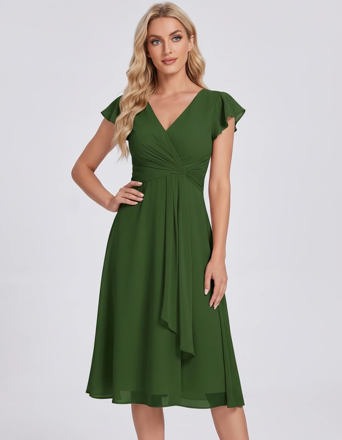 Fontanelle Midi Dresses — Emerald | SKU: SD-32287-emerald-2,SD-32287-emerald-4,SD-32287-emerald-6,SD-32287-emerald-8,SD-32287-emerald-10,SD-32287-emerald-12,SD-32287-emerald-14,SD-32287-emerald-16,SD-32287-emerald-16W,SD-32287-emerald-18W,SD-32287-emerald-20W,SD-32287-emerald-22W