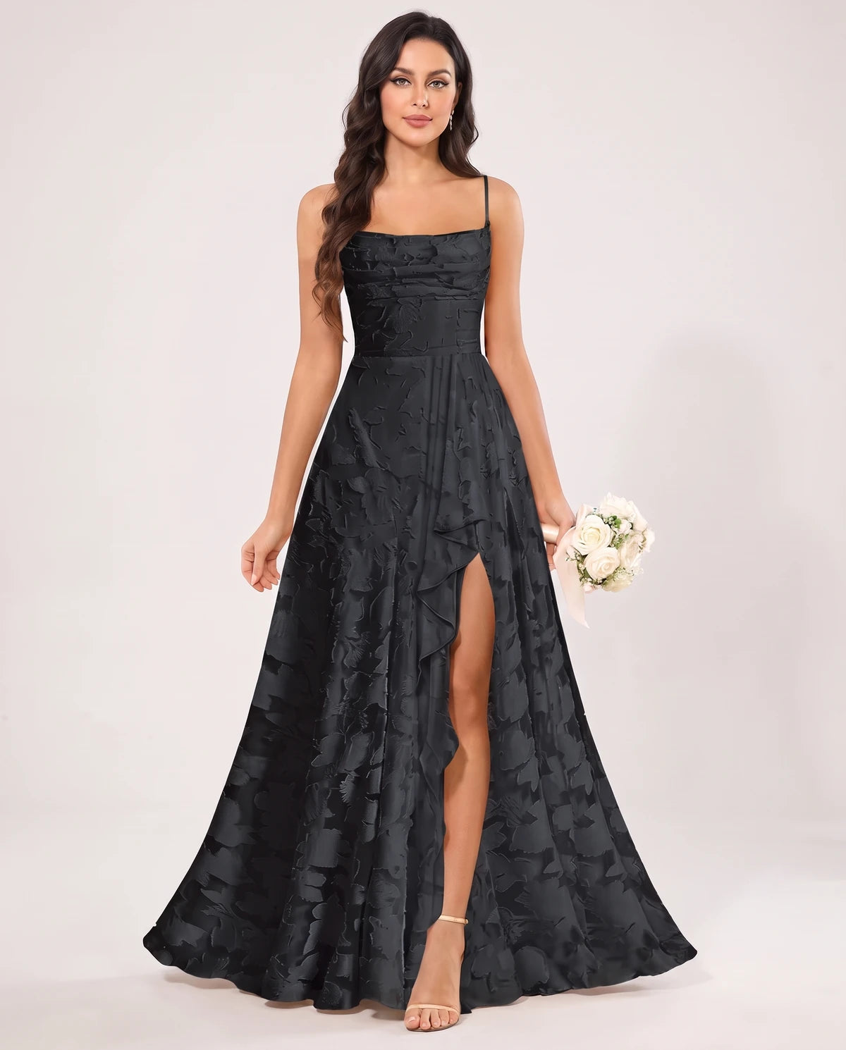 Freesia Maxi Dress — Black | SKU: SD-59435-black-2,SD-59435-black-4,SD-59435-black-6,SD-59435-black-8,SD-59435-black-10,SD-59435-black-12,SD-59435-black-14,SD-59435-black-16,SD-59435-black-16W,SD-59435-black-18W,SD-59435-black-20W