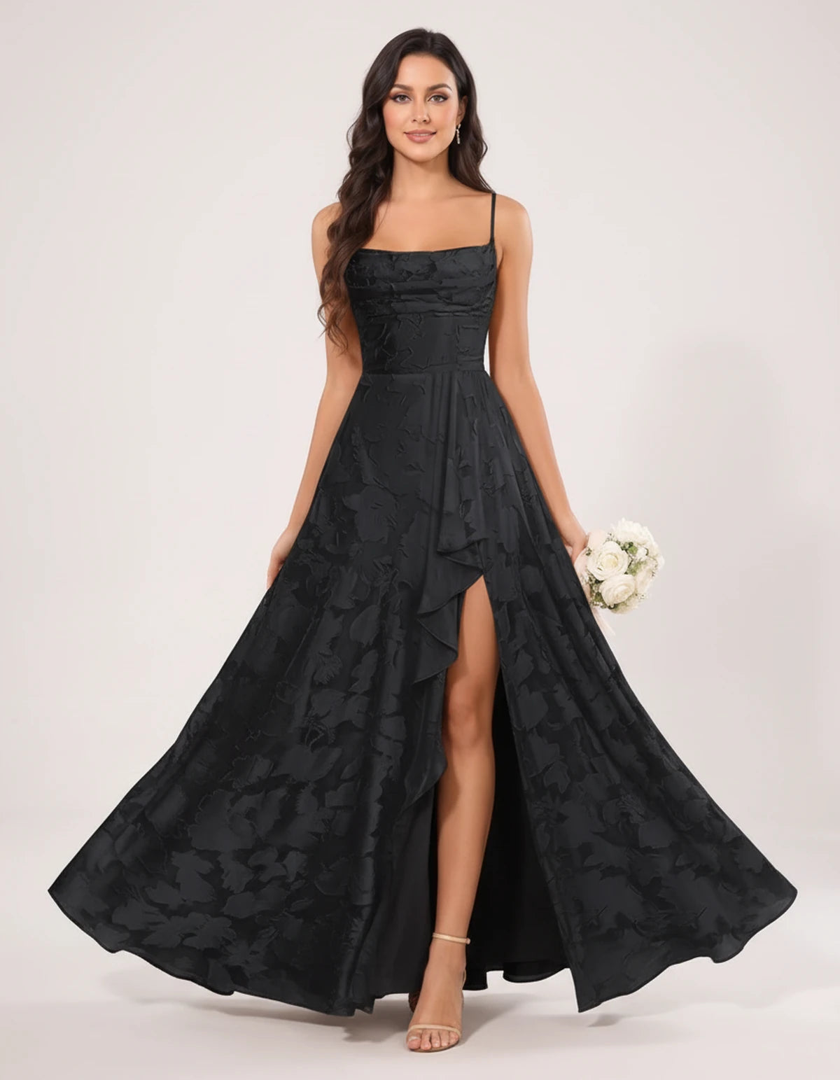 Freesia Maxi Dress — Black | SKU: SD-59435-black-2,SD-59435-black-4,SD-59435-black-6,SD-59435-black-8,SD-59435-black-10,SD-59435-black-12,SD-59435-black-14,SD-59435-black-16,SD-59435-black-16W,SD-59435-black-18W,SD-59435-black-20W
