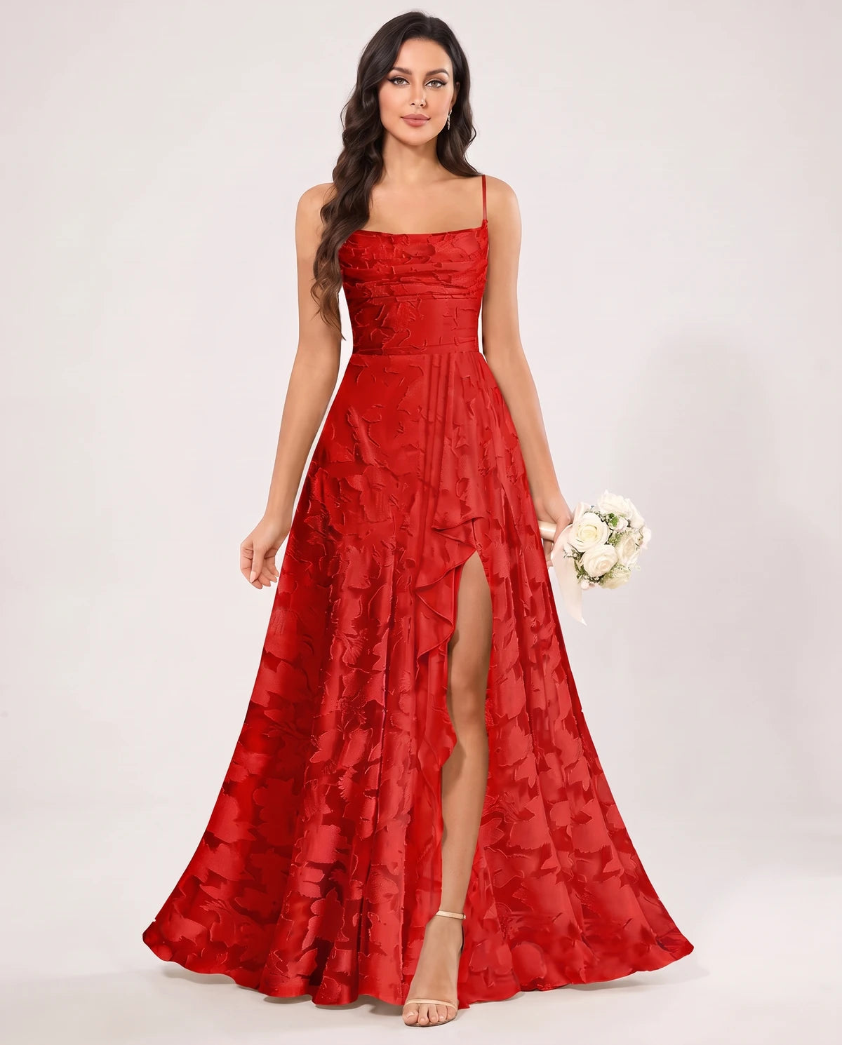 Freesia Maxi Dress — Red