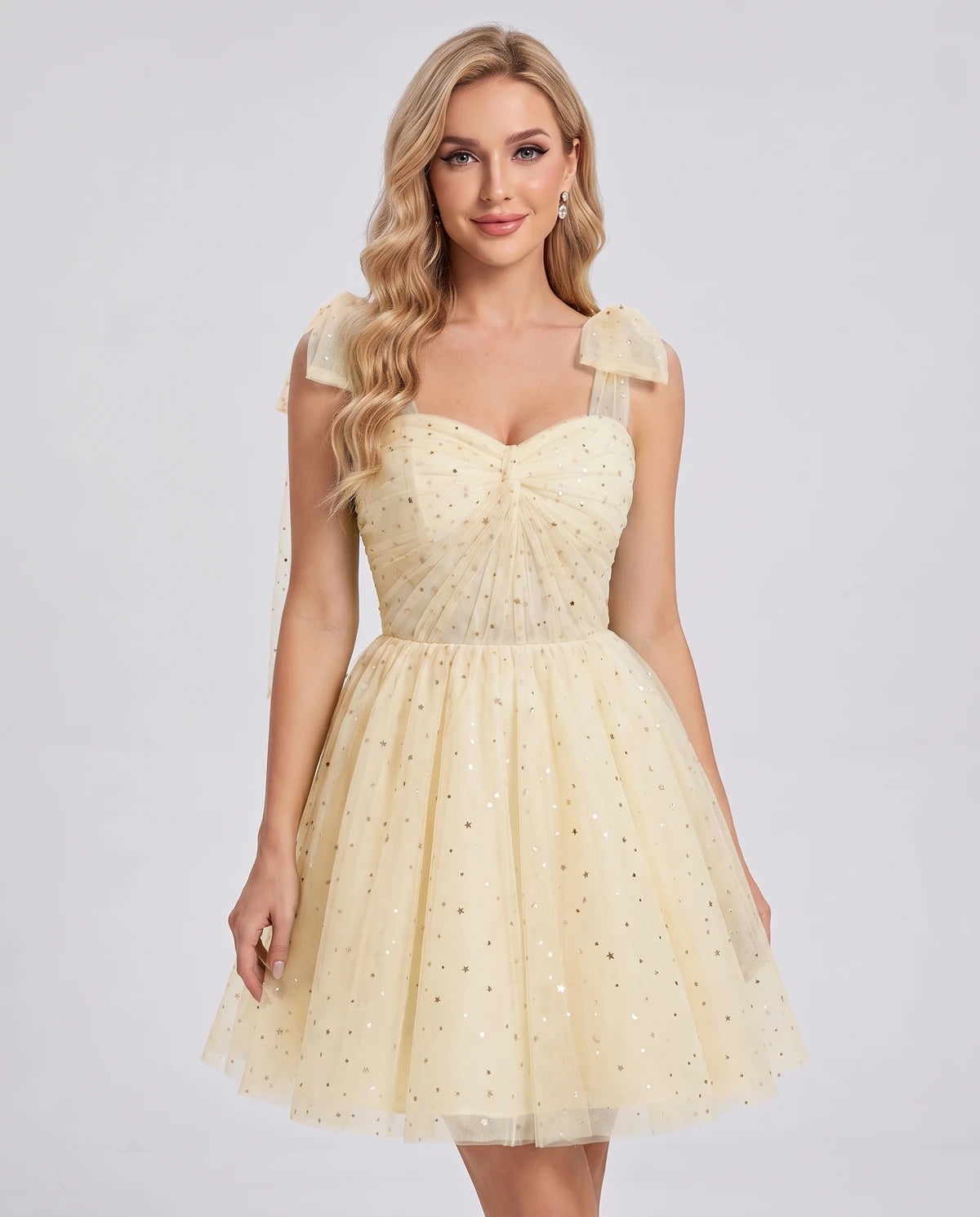 Galatea Mini Dress — Champagne