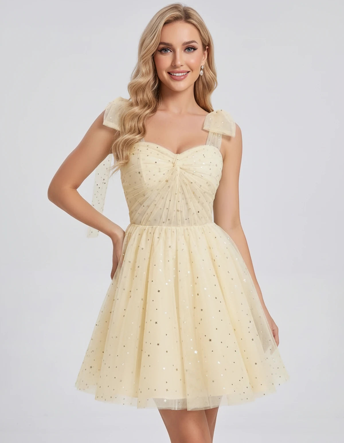 Galatea Mini Dress — Champagne | SKU: SD-88413-champagne-2,SD-88413-champagne-4,SD-88413-champagne-6,SD-88413-champagne-8,SD-88413-champagne-10,SD-88413-champagne-12,SD-88413-champagne-14,SD-88413-champagne-14W,SD-88413-champagne-16,SD-88413-champagne-16W,SD-88413-champagne-18,SD-88413-champagne-20