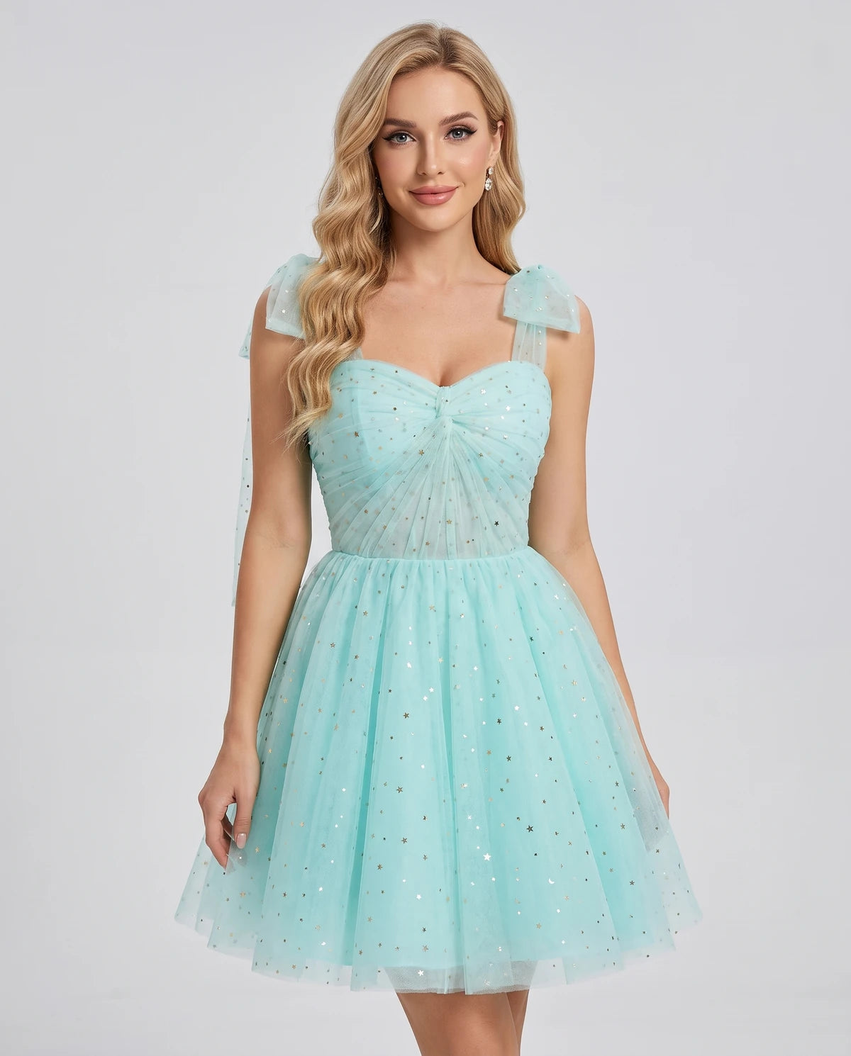 Galatea Mini Dress — Light Blue