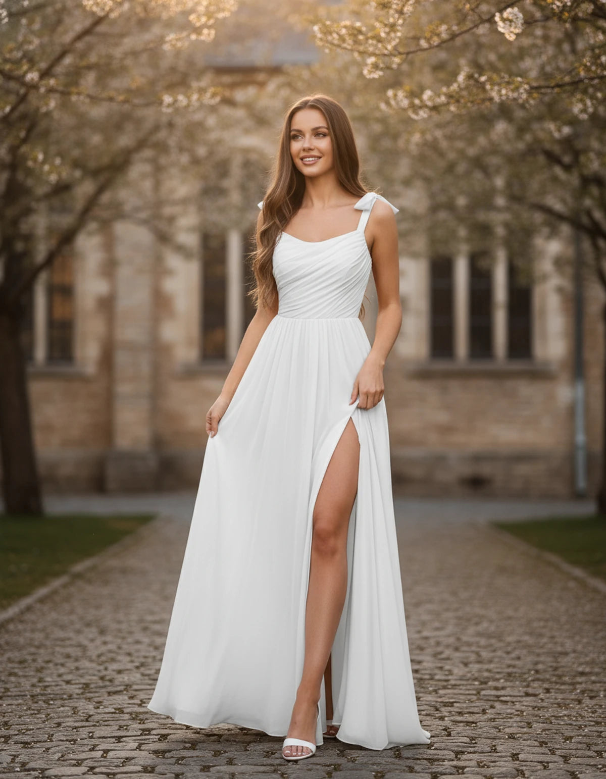 Genevra Maxi Dress — White | SKU: SD-65630-white-2,SD-65630-white-4,SD-65630-white-6,SD-65630-white-8,SD-65630-white-10,SD-65630-white-12,SD-65630-white-14,SD-65630-white-16,SD-65630-white-16W,SD-65630-white-18W,SD-65630-white-20W,SD-65630-white-22W