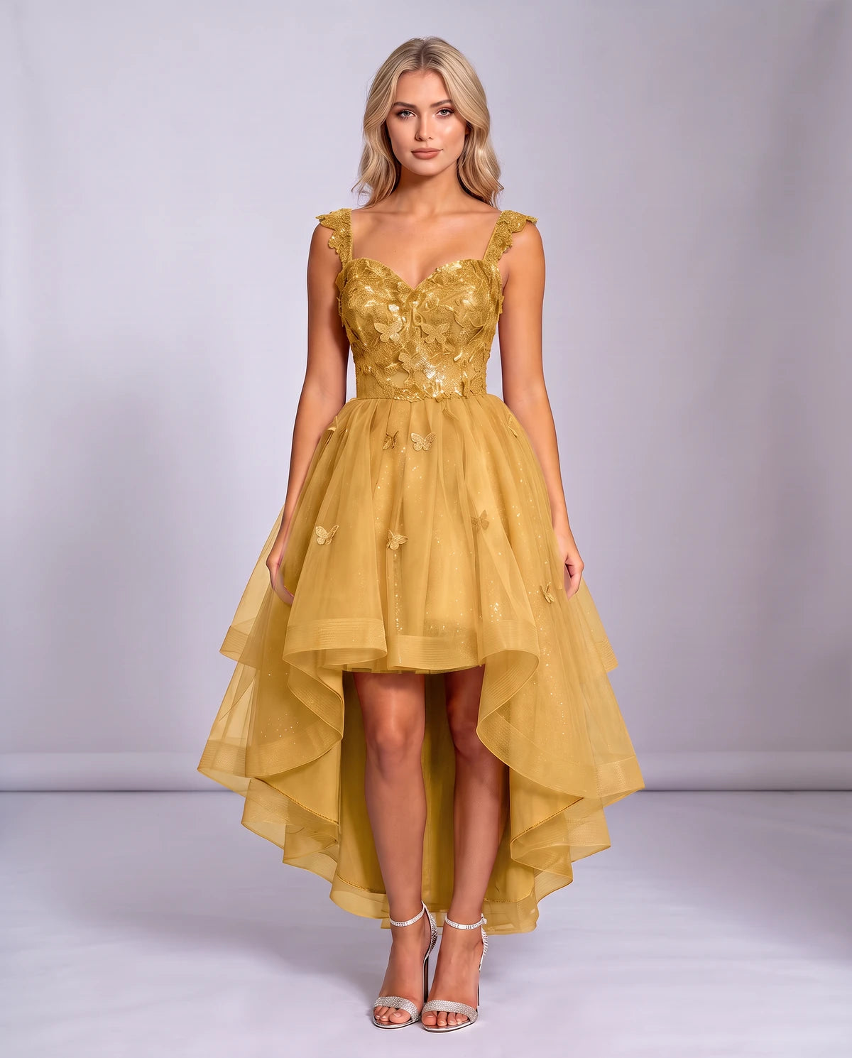 Georgiana Midi Dresses — Gold
