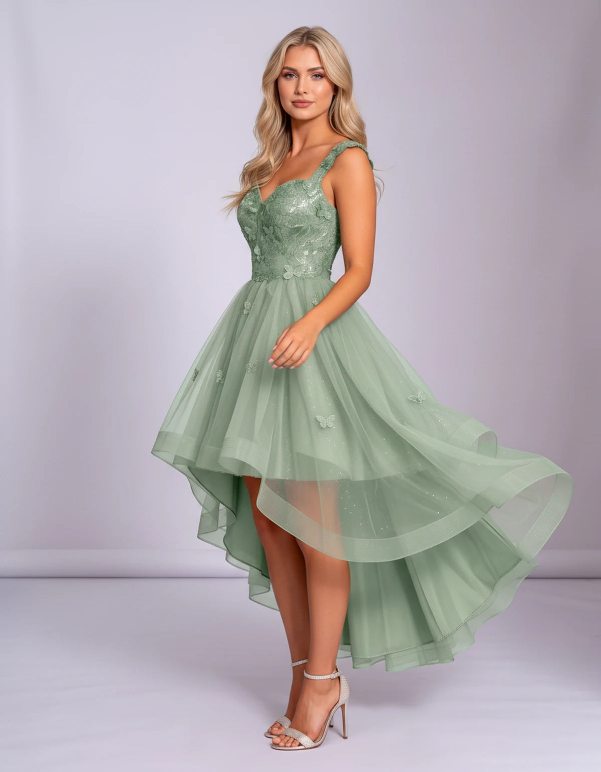 Georgiana Midi Dresses — Green | SKU: SD-70366-green-2,SD-70366-green-4,SD-70366-green-6,SD-70366-green-8,SD-70366-green-10,SD-70366-green-12,SD-70366-green-14,SD-70366-green-16,SD-70366-green-16W,SD-70366-green-18W,SD-70366-green-20W,SD-70366-green-22W