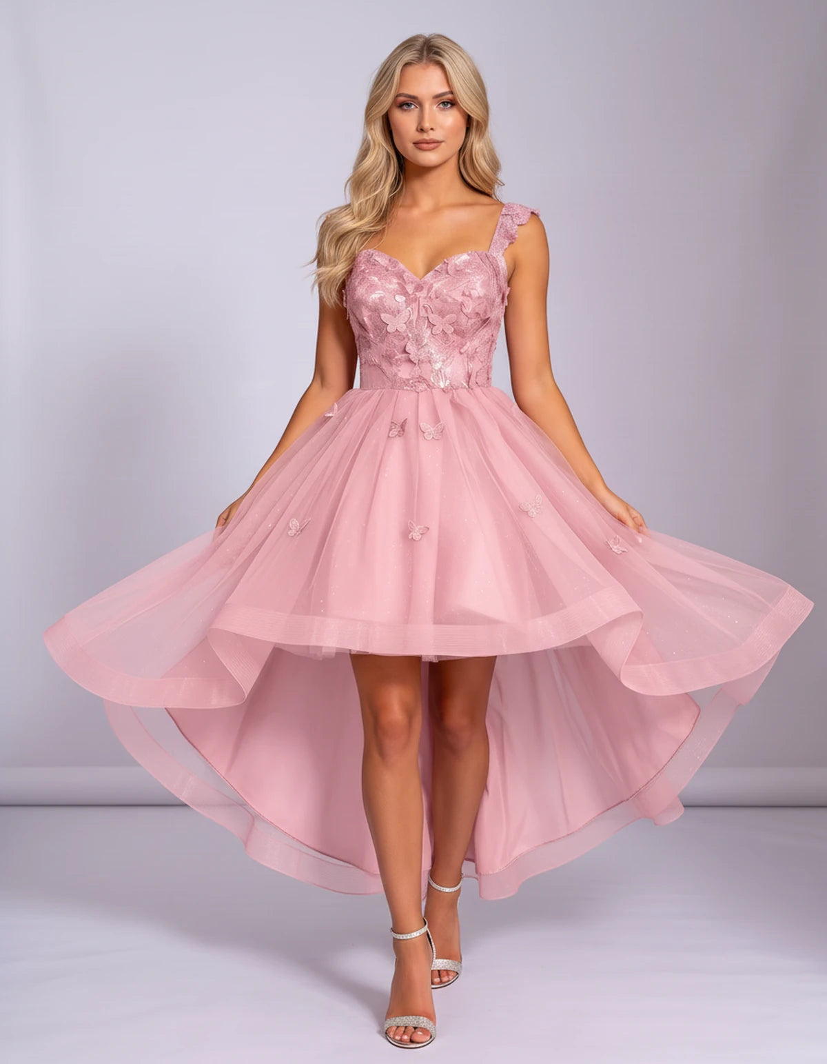 Georgiana Midi Dresses — Pink | SKU: SD-70366-pink-2,SD-70366-pink-4,SD-70366-pink-6,SD-70366-pink-8,SD-70366-pink-10,SD-70366-pink-12,SD-70366-pink-14,SD-70366-pink-16,SD-70366-pink-16W,SD-70366-pink-18W,SD-70366-pink-20W,SD-70366-pink-22W