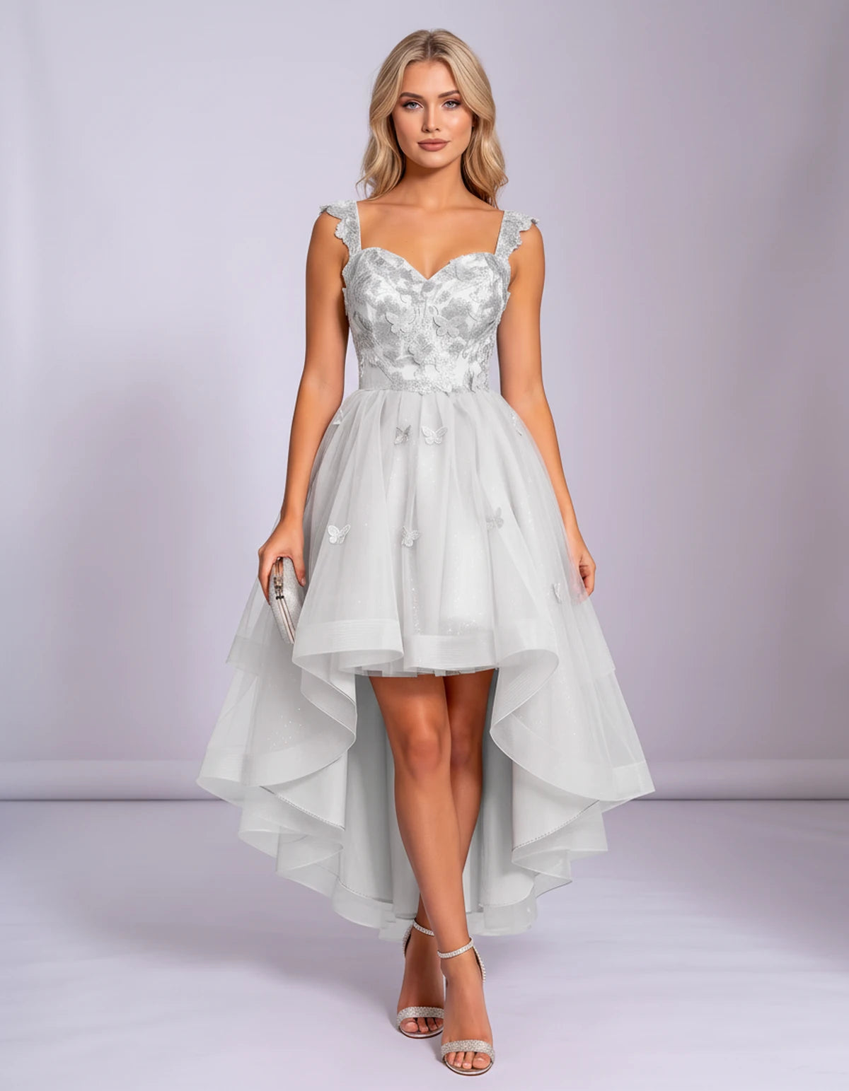 Georgiana Midi Dresses — White | SKU: SD-70366-white-2,SD-70366-white-4,SD-70366-white-6,SD-70366-white-8,SD-70366-white-10,SD-70366-white-12,SD-70366-white-14,SD-70366-white-16,SD-70366-white-16W,SD-70366-white-18W,SD-70366-white-20W,SD-70366-white-22W