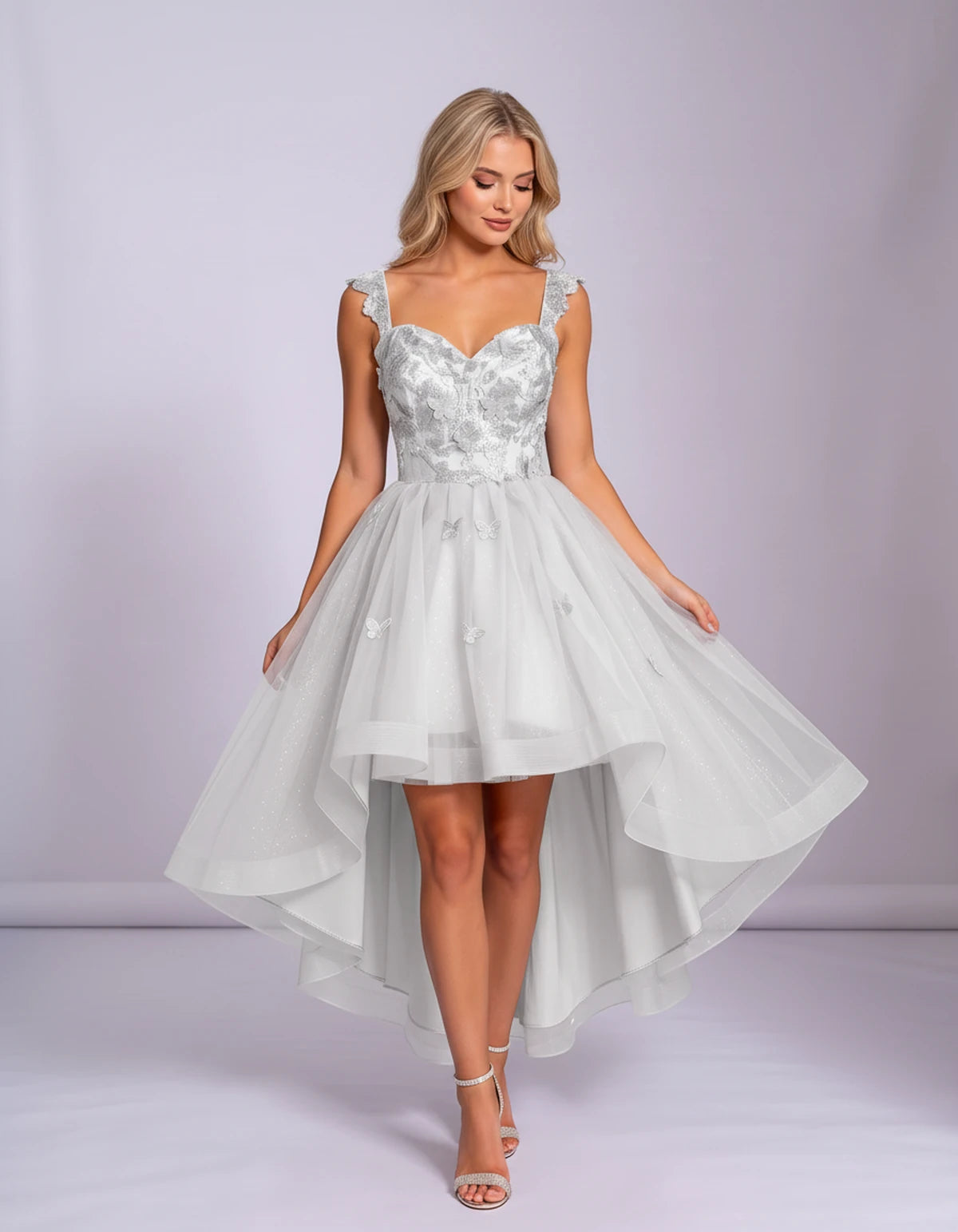 Georgiana Midi Dresses — White | SKU: SD-70366-white-2,SD-70366-white-4,SD-70366-white-6,SD-70366-white-8,SD-70366-white-10,SD-70366-white-12,SD-70366-white-14,SD-70366-white-16,SD-70366-white-16W,SD-70366-white-18W,SD-70366-white-20W,SD-70366-white-22W