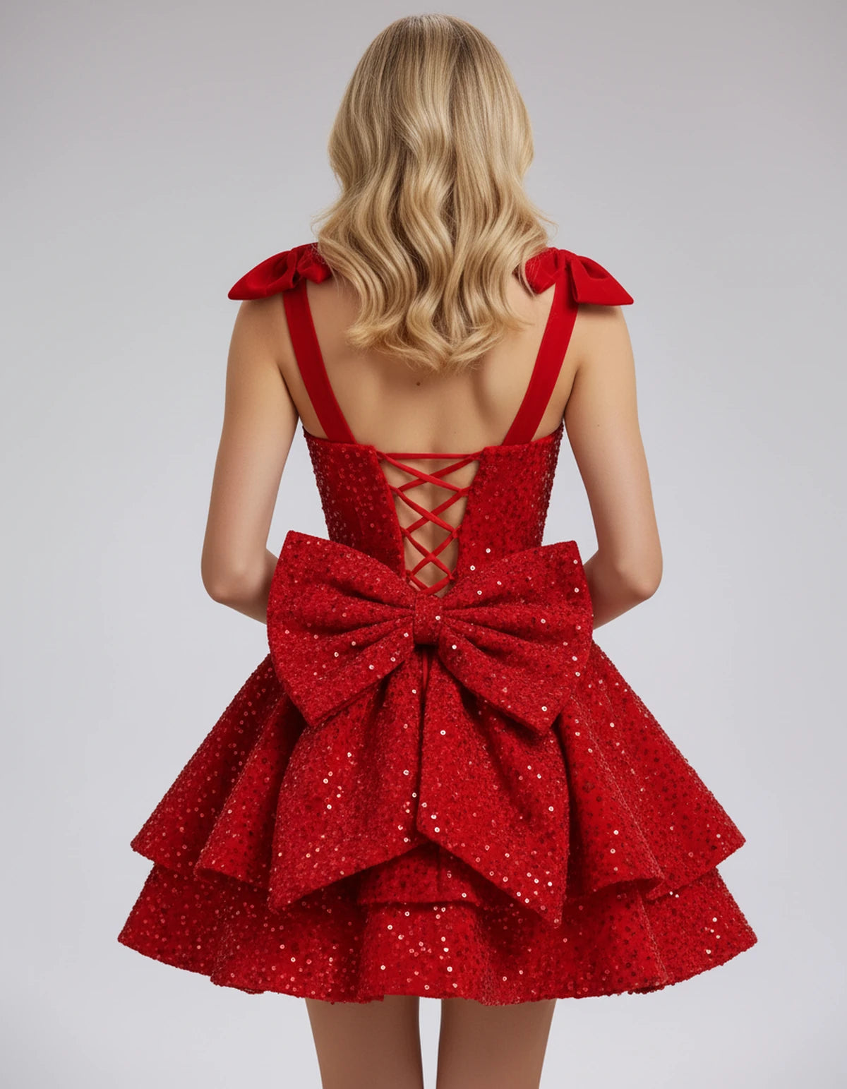Giverny Mini Dress — Red | SKU: SD-38457-red-2,SD-38457-red-4,SD-38457-red-6,SD-38457-red-8,SD-38457-red-10,SD-38457-red-12,SD-38457-red-14,SD-38457-red-16,SD-38457-red-16W,SD-38457-red-18W,SD-38457-red-20W,SD-38457-red-22W