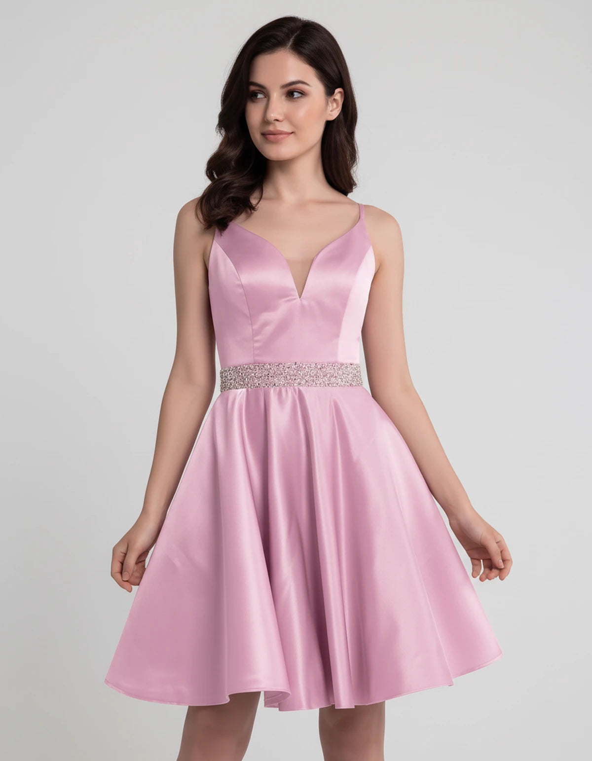 Guinevere Mini Dress — Pink | SKU: SD-18933-pink-2,SD-18933-pink-4,SD-18933-pink-6,SD-18933-pink-8,SD-18933-pink-10,SD-18933-pink-12,SD-18933-pink-14,SD-18933-pink-16,SD-18933-pink-16W,SD-18933-pink-18W,SD-18933-pink-20W,SD-18933-pink-22W