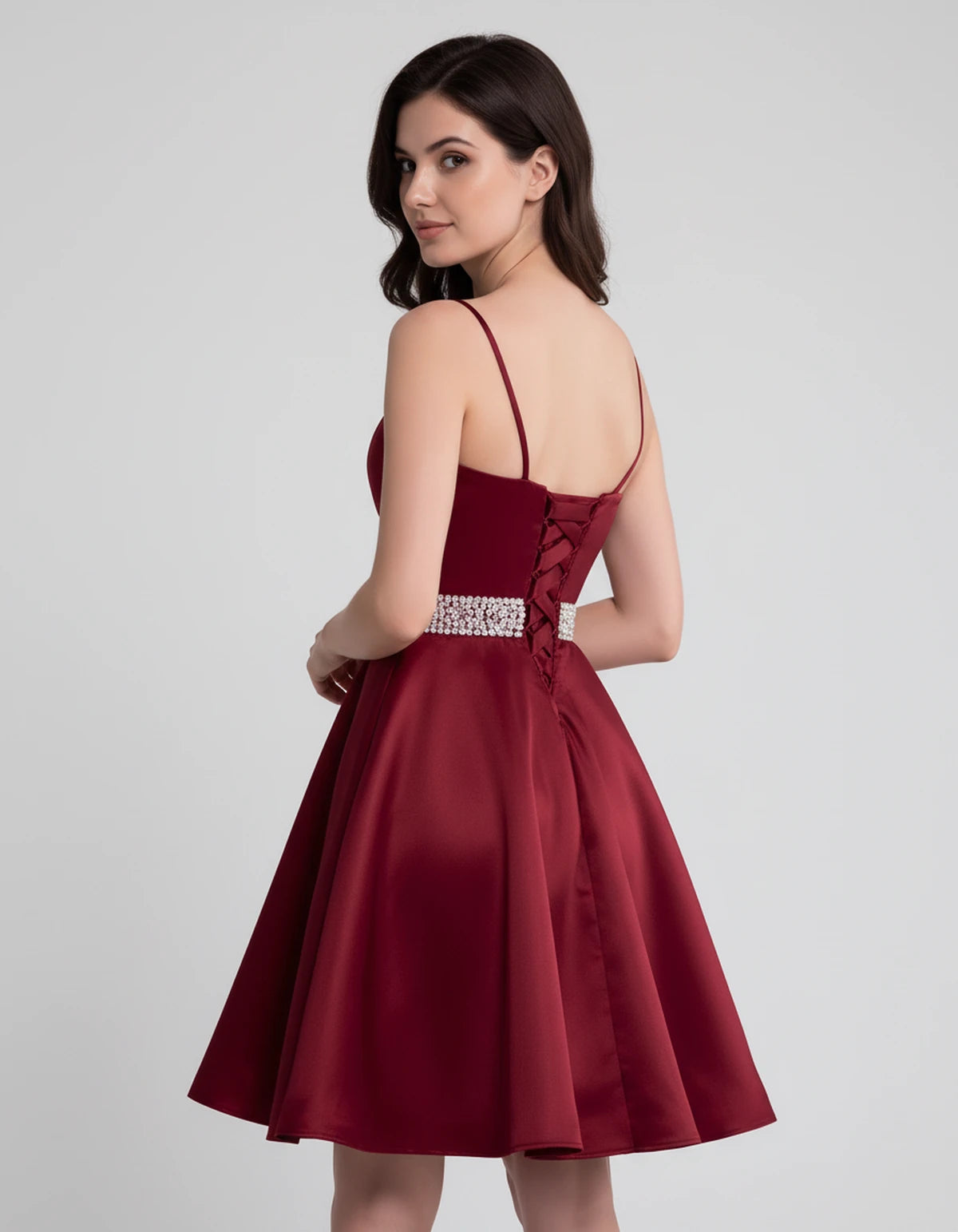 Guinevere Mini Dress — Red | SKU: SD-18933-red-2,SD-18933-red-4,SD-18933-red-6,SD-18933-red-8,SD-18933-red-10,SD-18933-red-12,SD-18933-red-14,SD-18933-red-16,SD-18933-red-16W,SD-18933-red-18W,SD-18933-red-20W,SD-18933-red-22W