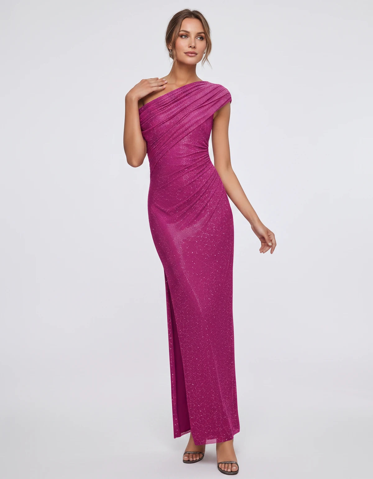 Harmonia Maxi Dress — Hot Pink | SKU: SD-04818-hotpink-2,SD-04818-hotpink-4,SD-04818-hotpink-6,SD-04818-hotpink-8,SD-04818-hotpink-10,SD-04818-hotpink-12,SD-04818-hotpink-14,SD-04818-hotpink-14W,SD-04818-hotpink-16,SD-04818-hotpink-16W,SD-04818-hotpink-18W,SD-04818-hotpink-20W
