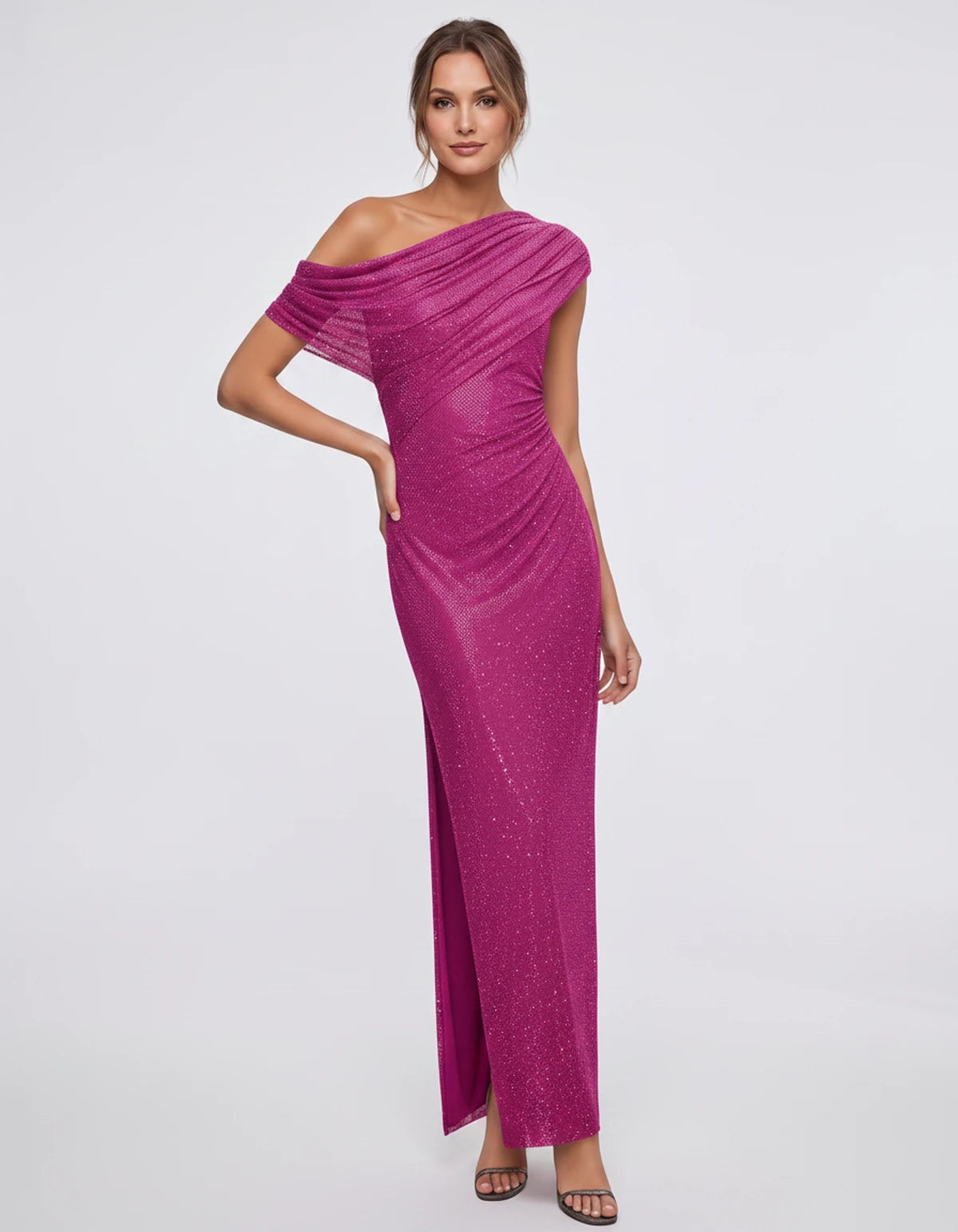 Harmonia Maxi Dress — Hot Pink | SKU: SD-04818-hotpink-2,SD-04818-hotpink-4,SD-04818-hotpink-6,SD-04818-hotpink-8,SD-04818-hotpink-10,SD-04818-hotpink-12,SD-04818-hotpink-14,SD-04818-hotpink-14W,SD-04818-hotpink-16,SD-04818-hotpink-16W,SD-04818-hotpink-18W,SD-04818-hotpink-20W