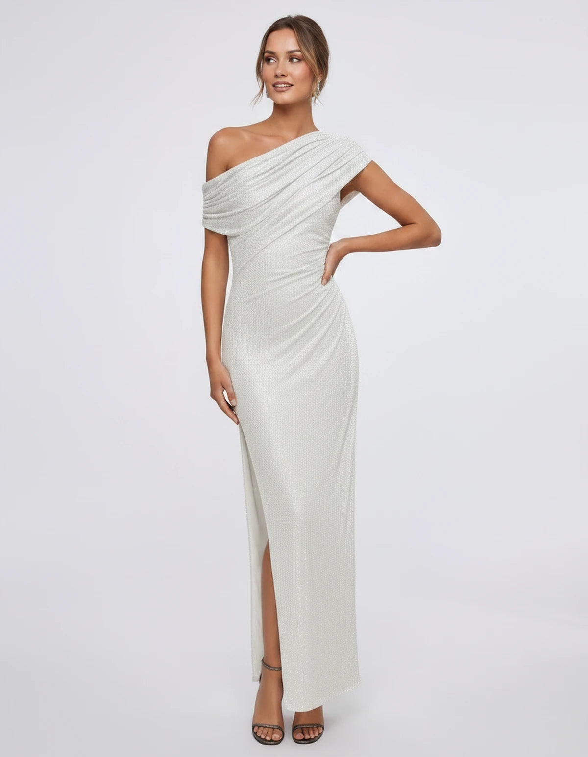 Harmonia Maxi Dress — White | SKU: SD-04818-white-2,SD-04818-white-4,SD-04818-white-6,SD-04818-white-8,SD-04818-white-10,SD-04818-white-12,SD-04818-white-14,SD-04818-white-14W,SD-04818-white-16,SD-04818-white-16W,SD-04818-white-18W,SD-04818-white-20W