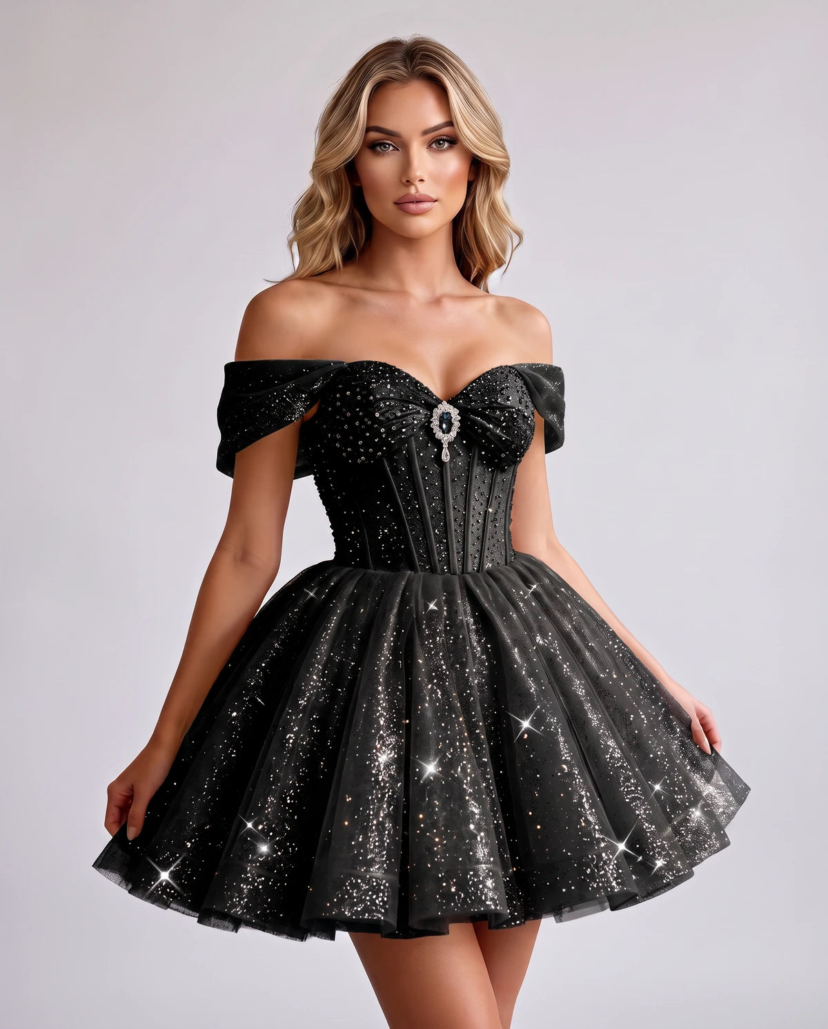 Hazelwood Mini Dress — Black