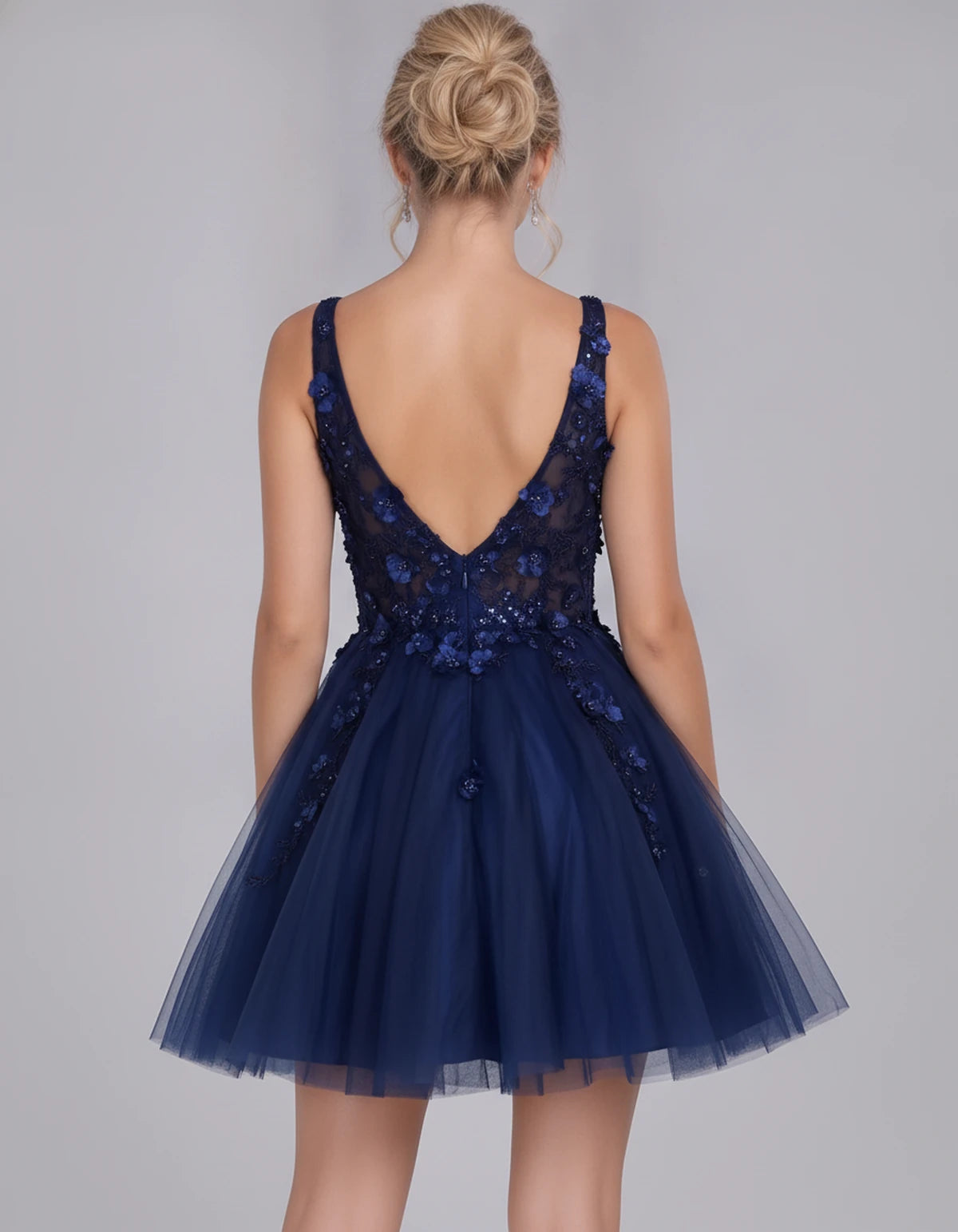 Helvia Mini Dress — Navy | SKU: SD-09795-navy-2,SD-09795-navy-4,SD-09795-navy-6,SD-09795-navy-8,SD-09795-navy-10,SD-09795-navy-12,SD-09795-navy-14,SD-09795-navy-14W,SD-09795-navy-16,SD-09795-navy-16W,SD-09795-navy-18W,SD-09795-navy-20W