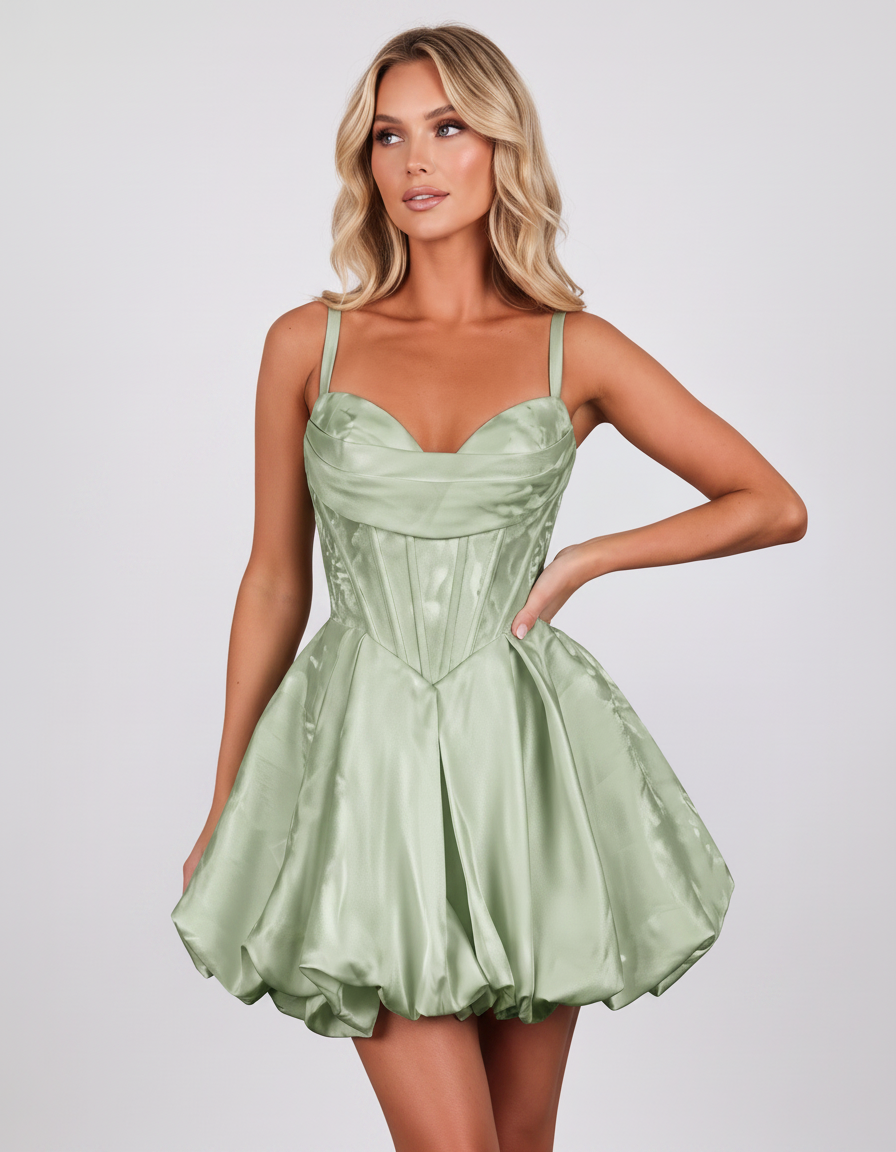 Sage Polyester Sleeveless Square Neck Fit and Flare Mini Dress | Slimona | SKU: VMD-582741936158204-SAGE-L,VMD-582741936158204-SAGE-M,VMD-582741936158204-SAGE-S,VMD-582741936158204-SAGE-XL,VMD-582741936158204-SAGE-XS