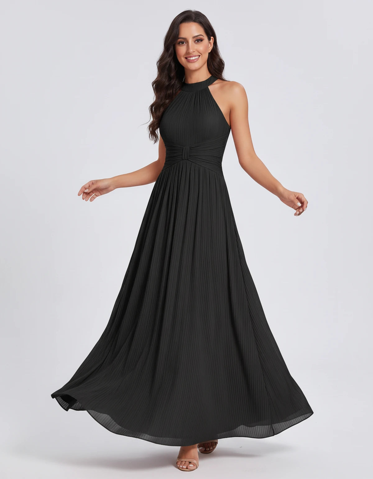 Honorine Maxi Dress — Black | SKU: SD-91304-black-2,SD-91304-black-4,SD-91304-black-6,SD-91304-black-8,SD-91304-black-10,SD-91304-black-12,SD-91304-black-14,SD-91304-black-16,SD-91304-black-16W,SD-91304-black-18W,SD-91304-black-20W,SD-91304-black-22W