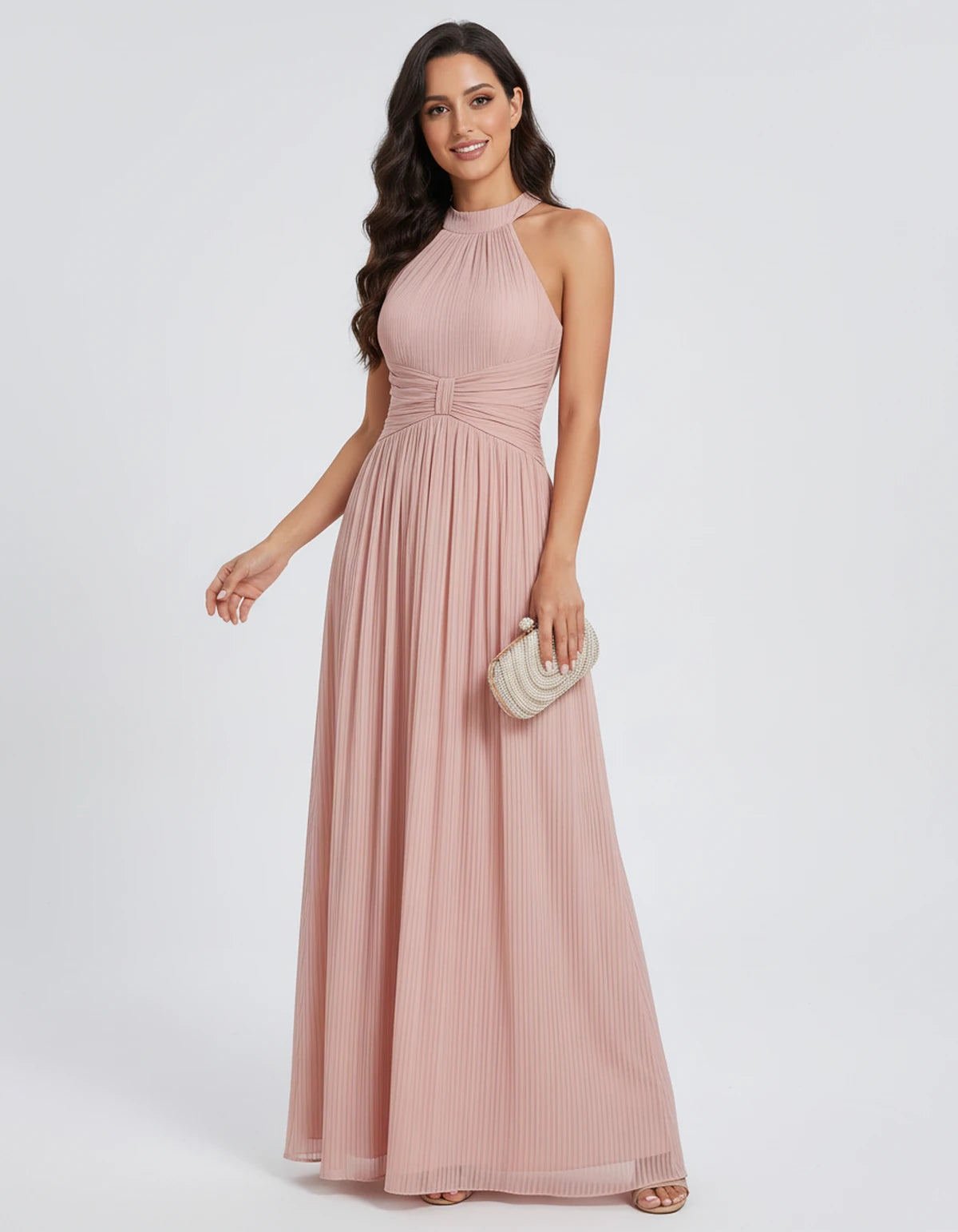 Honorine Maxi Dress — Pink | SKU: SD-91304-pink-2,SD-91304-pink-4,SD-91304-pink-6,SD-91304-pink-8,SD-91304-pink-10,SD-91304-pink-12,SD-91304-pink-14,SD-91304-pink-16,SD-91304-pink-16W,SD-91304-pink-18W,SD-91304-pink-20W,SD-91304-pink-22W