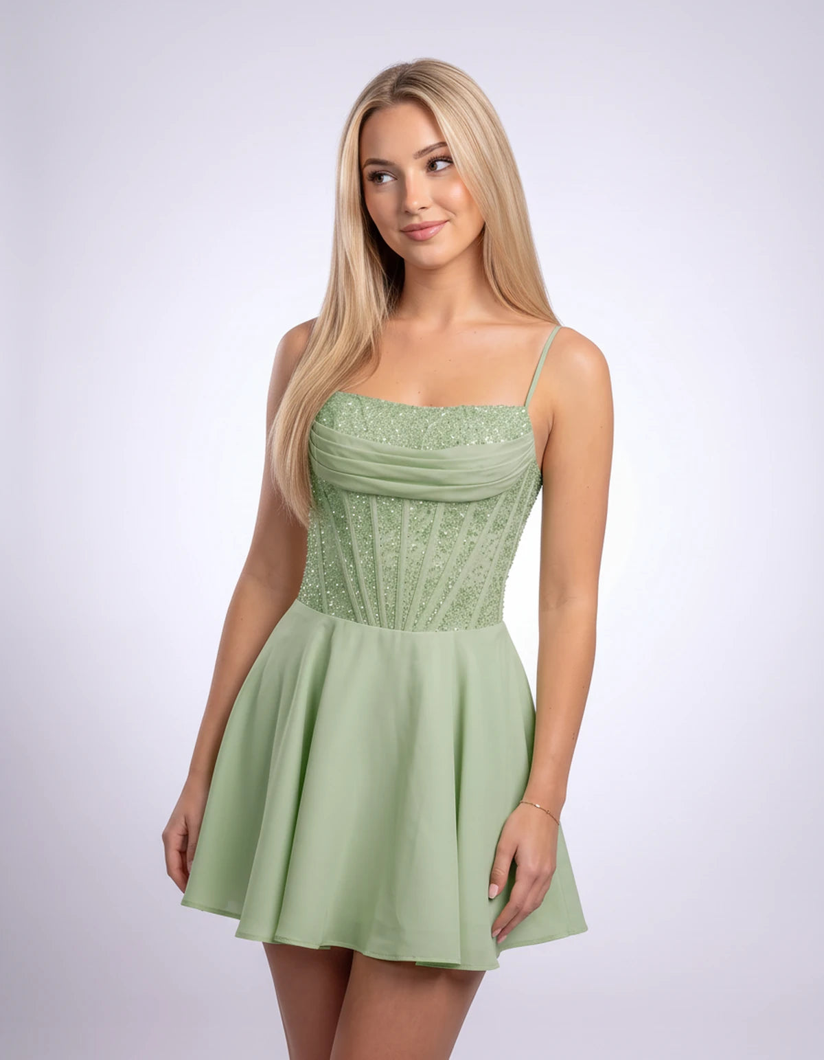 Hortensia Mini Dress — Sage Green | SKU: SD-42905-sagegreen-2,SD-42905-sagegreen-4,SD-42905-sagegreen-6,SD-42905-sagegreen-8,SD-42905-sagegreen-10,SD-42905-sagegreen-12,SD-42905-sagegreen-14,SD-42905-sagegreen-16,SD-42905-sagegreen-16W,SD-42905-sagegreen-18W,SD-42905-sagegreen-20W,SD-42905-sagegreen-22W