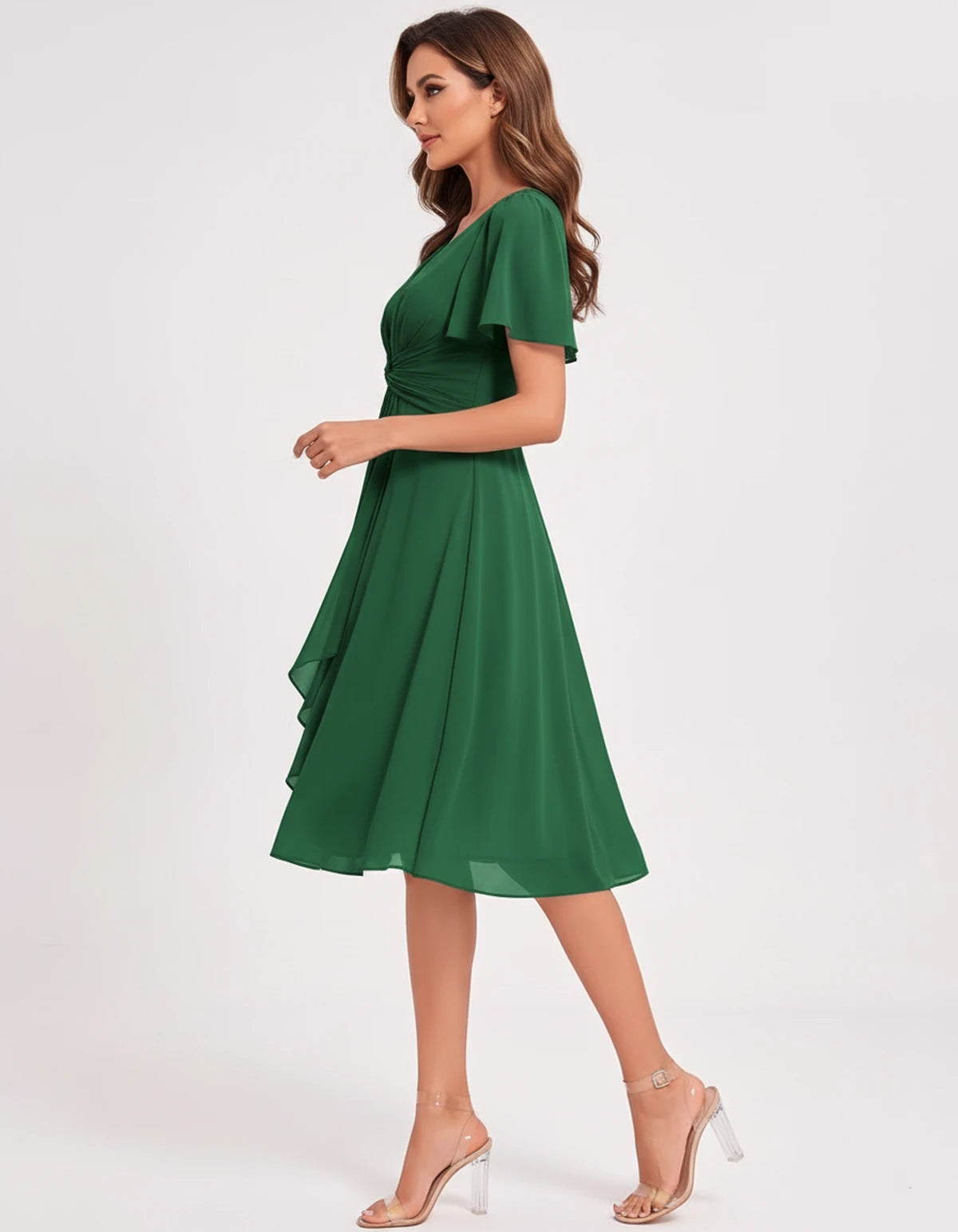 Hyacinthe Mini Dress — Emerald | SKU: SD-63850-emerald-2,SD-63850-emerald-4,SD-63850-emerald-6,SD-63850-emerald-8,SD-63850-emerald-10,SD-63850-emerald-12,SD-63850-emerald-14,SD-63850-emerald-16,SD-63850-emerald-16W,SD-63850-emerald-18W,SD-63850-emerald-20W,SD-63850-emerald-22W