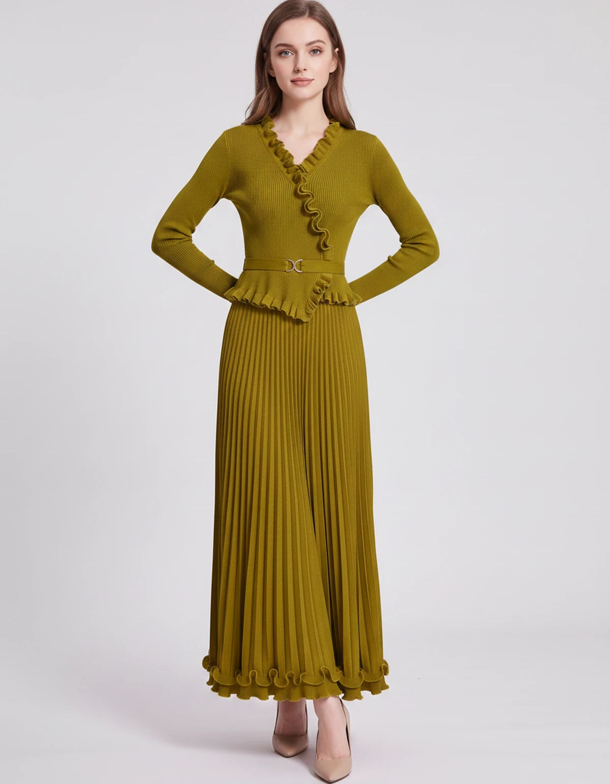 Idalia Midi Dresses — Green | SKU: SD-29508-green-ONE SIZE