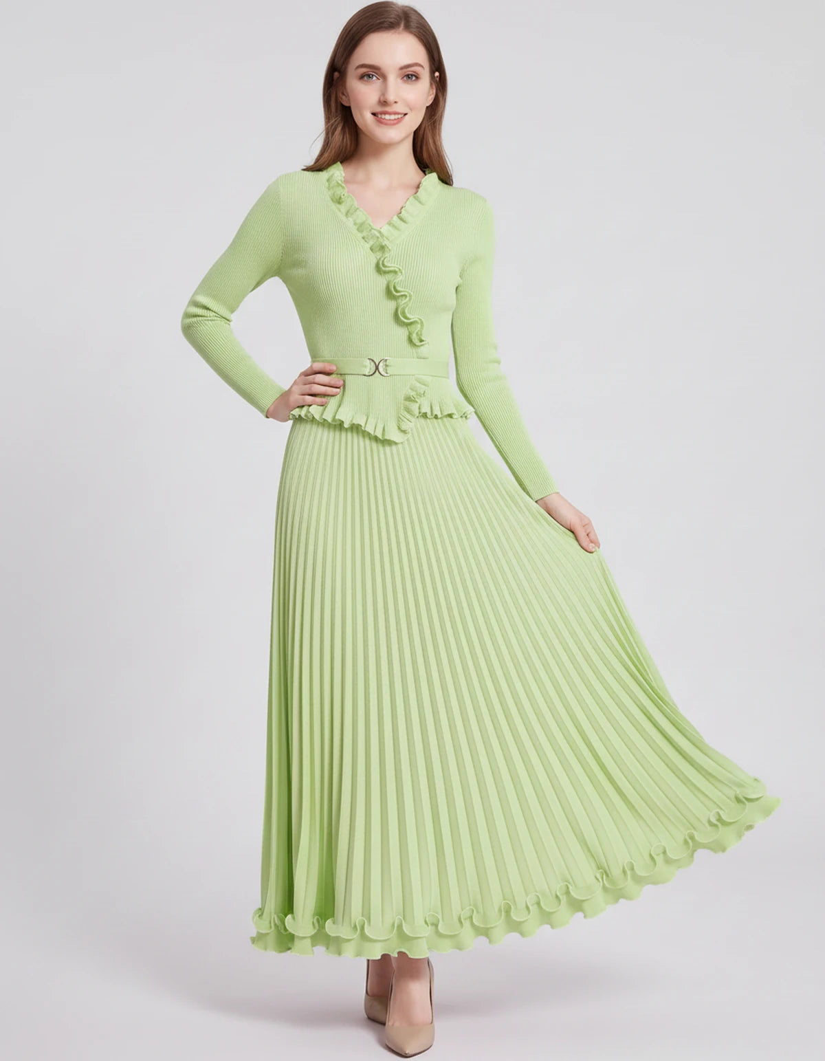 Idalia Midi Dresses — Mint | SKU: SD-29508-mint-ONE SIZE