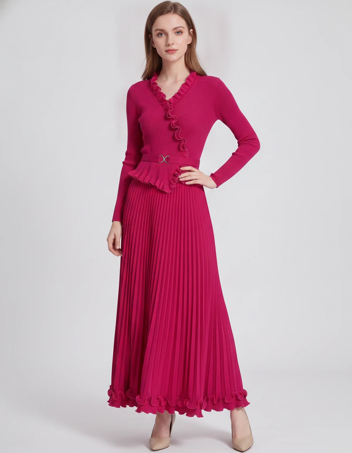 Idalia Midi Dresses — Rose | SKU: SD-29508-rose-ONE SIZE