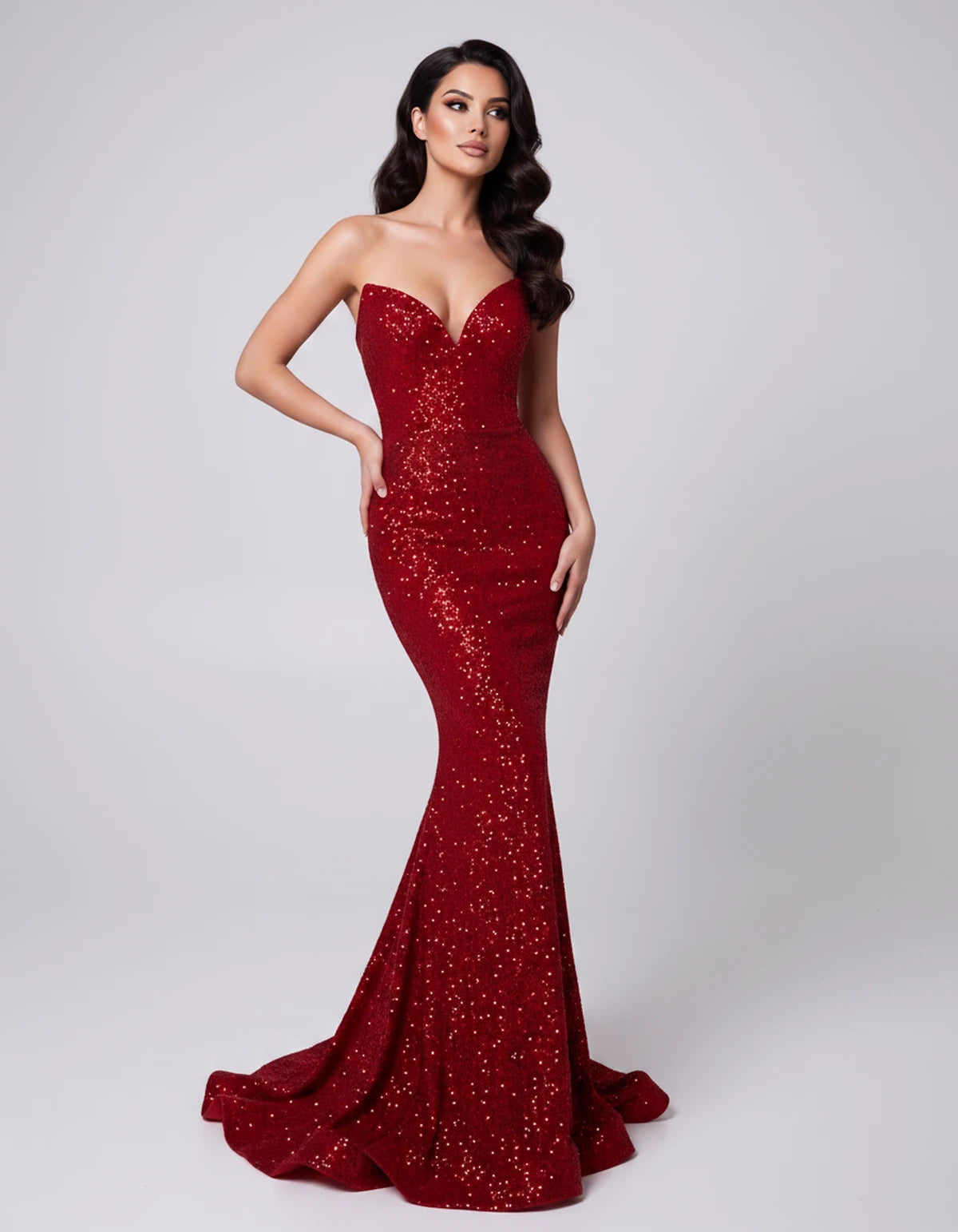 Ilaria Maxi Dress — Red | SKU: SD-01126-red-2,SD-01126-red-4,SD-01126-red-6,SD-01126-red-8,SD-01126-red-10,SD-01126-red-12,SD-01126-red-14,SD-01126-red-16