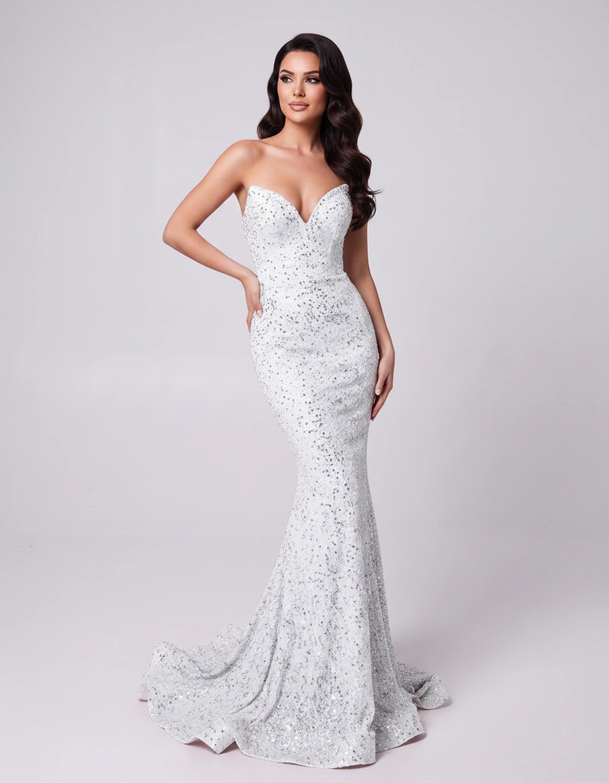 Ilaria Maxi Dress — White | SKU: SD-01126-white-2,SD-01126-white-4,SD-01126-white-6,SD-01126-white-8,SD-01126-white-10,SD-01126-white-12,SD-01126-white-14,SD-01126-white-16
