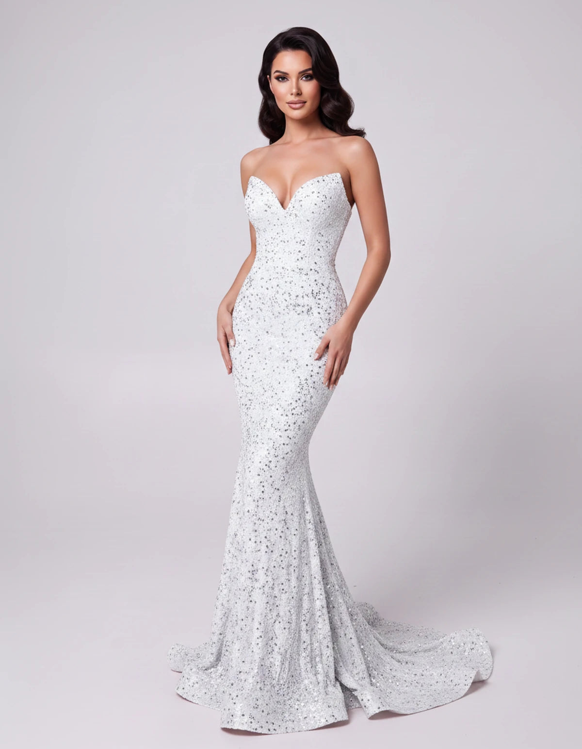 Ilaria Maxi Dress — White | SKU: SD-01126-white-2,SD-01126-white-4,SD-01126-white-6,SD-01126-white-8,SD-01126-white-10,SD-01126-white-12,SD-01126-white-14,SD-01126-white-16