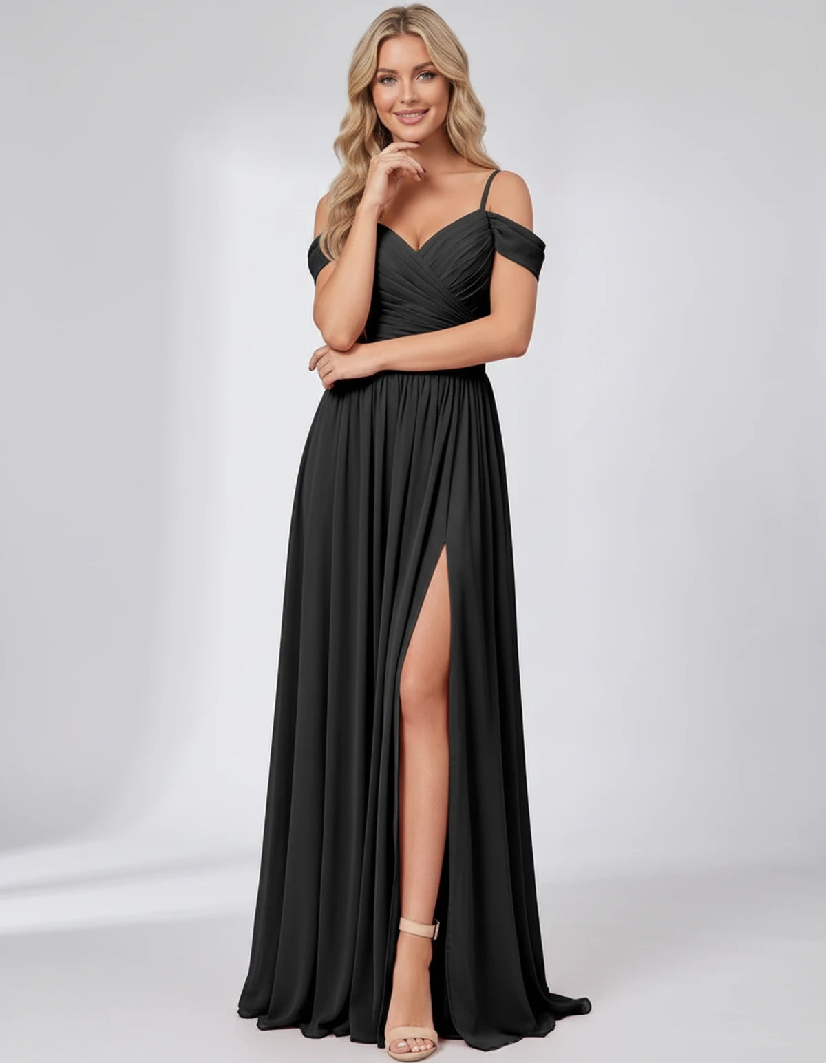 Ilonka Maxi Dress — Black | SKU: SD-47780-black-2,SD-47780-black-4,SD-47780-black-6,SD-47780-black-8,SD-47780-black-10,SD-47780-black-12,SD-47780-black-14,SD-47780-black-16,SD-47780-black-16W,SD-47780-black-18W,SD-47780-black-20W,SD-47780-black-22W