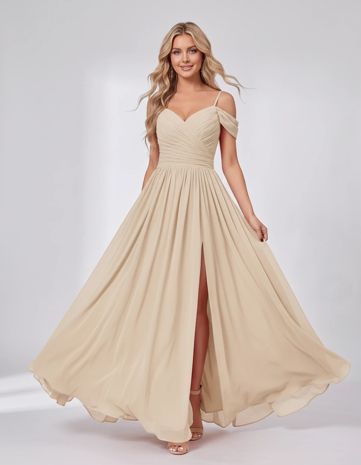 Ilonka Maxi Dress — Champagne | SKU: SD-47780-champagne-2,SD-47780-champagne-4,SD-47780-champagne-6,SD-47780-champagne-8,SD-47780-champagne-10,SD-47780-champagne-12,SD-47780-champagne-14,SD-47780-champagne-16,SD-47780-champagne-16W,SD-47780-champagne-18W,SD-47780-champagne-20W,SD-47780-champagne-22W