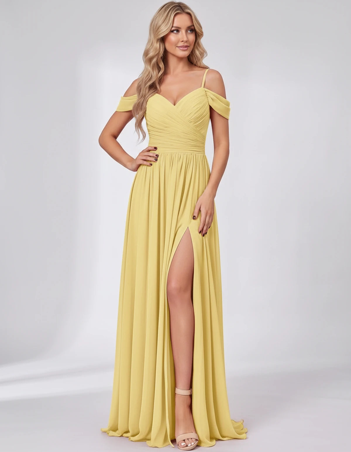 Ilonka Maxi Dress — Yellow | SKU: SD-47780-yellow-2,SD-47780-yellow-4,SD-47780-yellow-6,SD-47780-yellow-8,SD-47780-yellow-10,SD-47780-yellow-12,SD-47780-yellow-14,SD-47780-yellow-16,SD-47780-yellow-16W,SD-47780-yellow-18W,SD-47780-yellow-20W,SD-47780-yellow-22W