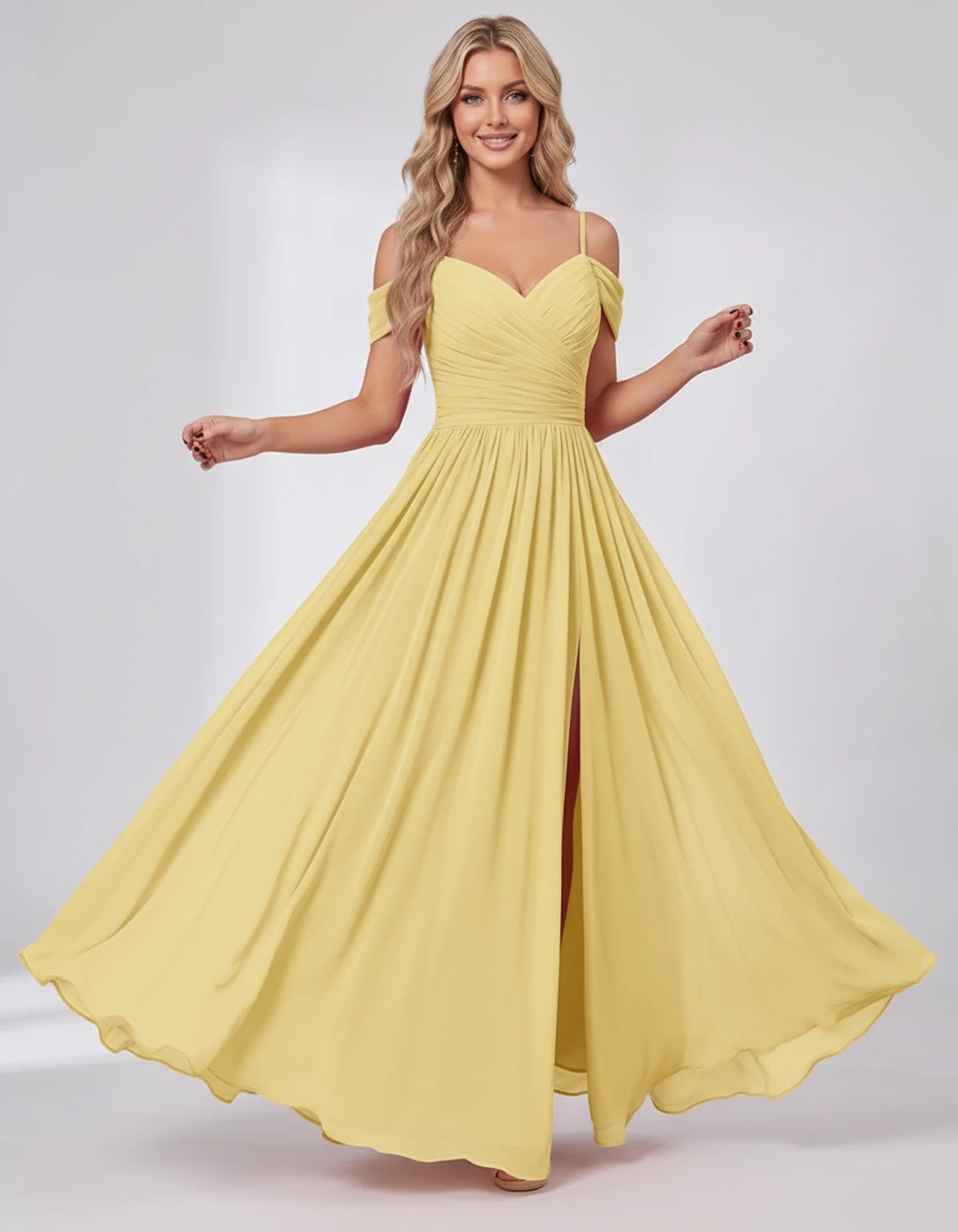 Ilonka Maxi Dress — Yellow | SKU: SD-47780-yellow-2,SD-47780-yellow-4,SD-47780-yellow-6,SD-47780-yellow-8,SD-47780-yellow-10,SD-47780-yellow-12,SD-47780-yellow-14,SD-47780-yellow-16,SD-47780-yellow-16W,SD-47780-yellow-18W,SD-47780-yellow-20W,SD-47780-yellow-22W