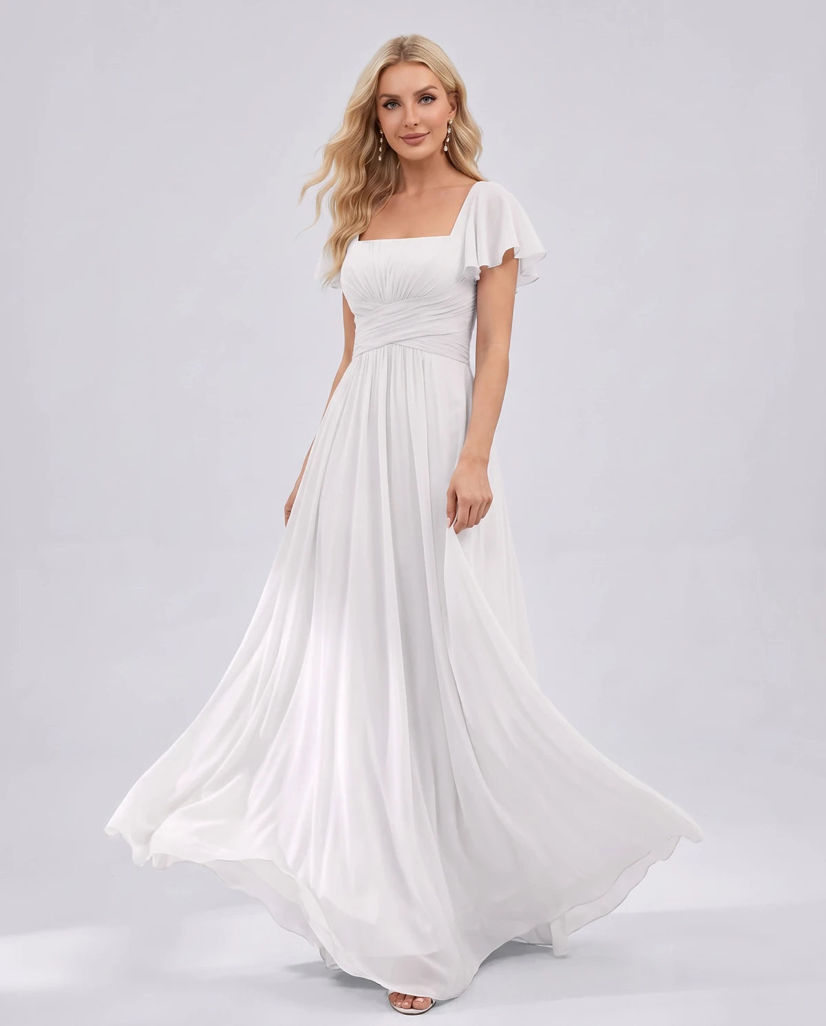Iolanthe Maxi Dress — White | SKU: SD-05348-white-2,SD-05348-white-4,SD-05348-white-6,SD-05348-white-8,SD-05348-white-10,SD-05348-white-12,SD-05348-white-14,SD-05348-white-16,SD-05348-white-16W,SD-05348-white-18W,SD-05348-white-20W,SD-05348-white-22W