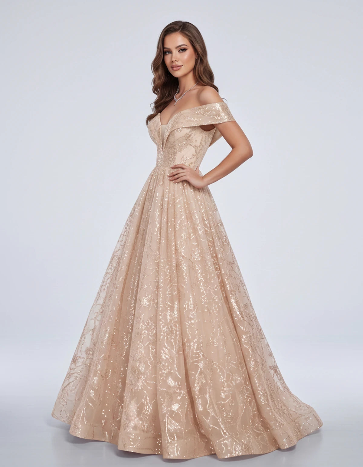 Isabeau Maxi Dress — Champagne | SKU: SD-77609-champagne-2,SD-77609-champagne-4,SD-77609-champagne-6,SD-77609-champagne-8,SD-77609-champagne-10,SD-77609-champagne-12,SD-77609-champagne-14,SD-77609-champagne-14W,SD-77609-champagne-16,SD-77609-champagne-16W,SD-77609-champagne-18W