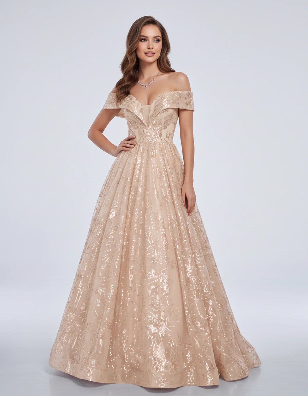Isabeau Maxi Dress — Champagne | SKU: SD-77609-champagne-2,SD-77609-champagne-4,SD-77609-champagne-6,SD-77609-champagne-8,SD-77609-champagne-10,SD-77609-champagne-12,SD-77609-champagne-14,SD-77609-champagne-14W,SD-77609-champagne-16,SD-77609-champagne-16W,SD-77609-champagne-18W