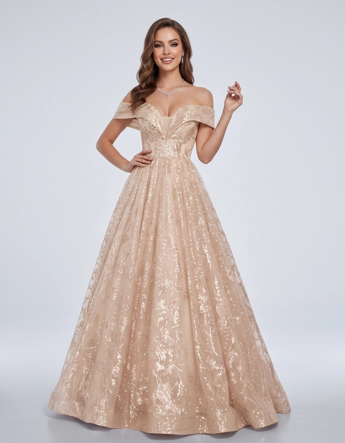 Isabeau Maxi Dress — Champagne | SKU: SD-77609-champagne-2,SD-77609-champagne-4,SD-77609-champagne-6,SD-77609-champagne-8,SD-77609-champagne-10,SD-77609-champagne-12,SD-77609-champagne-14,SD-77609-champagne-14W,SD-77609-champagne-16,SD-77609-champagne-16W,SD-77609-champagne-18W