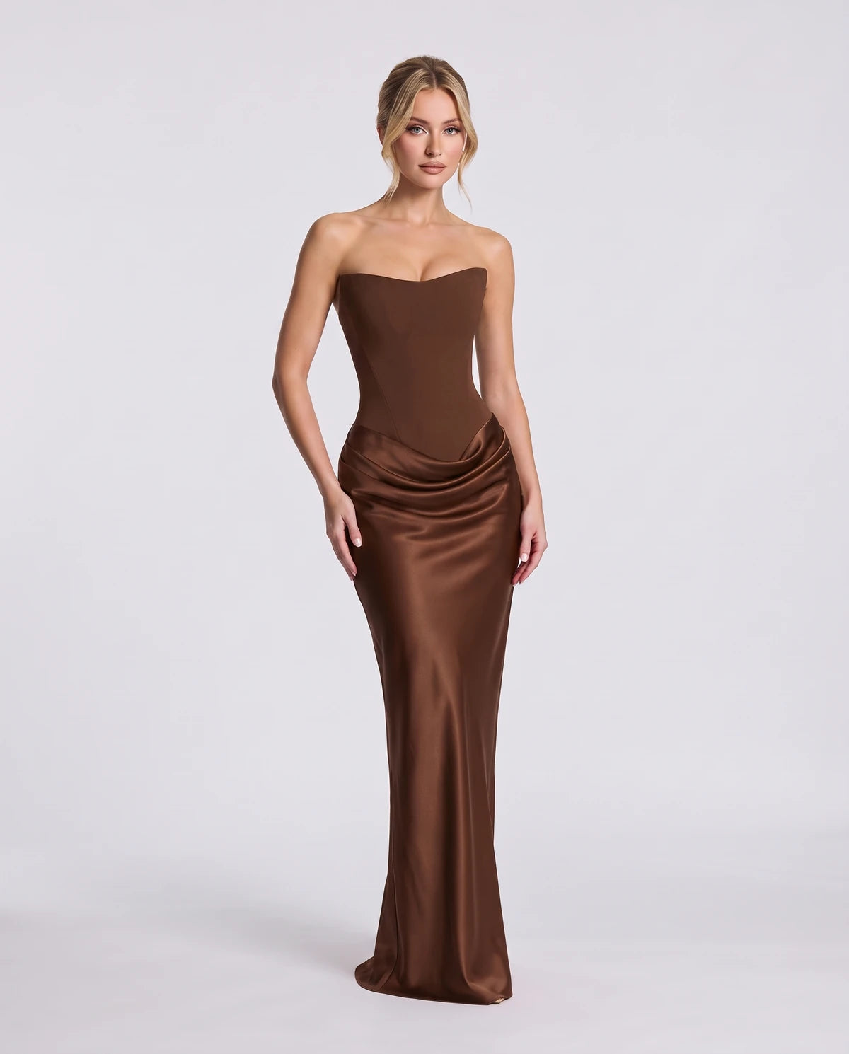 Isaura Maxi Dress — Chocolate Brown