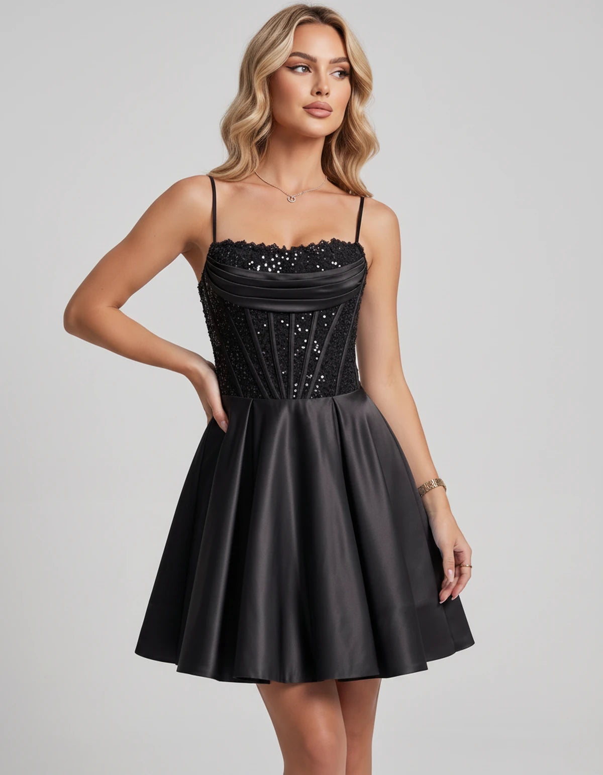 Jacaranda Midi Dresses — Black | SKU: SD-83126-black-2,SD-83126-black-4,SD-83126-black-6,SD-83126-black-8,SD-83126-black-10,SD-83126-black-12,SD-83126-black-14,SD-83126-black-14W,SD-83126-black-16,SD-83126-black-16W,SD-83126-black-18W,SD-83126-black-20W
