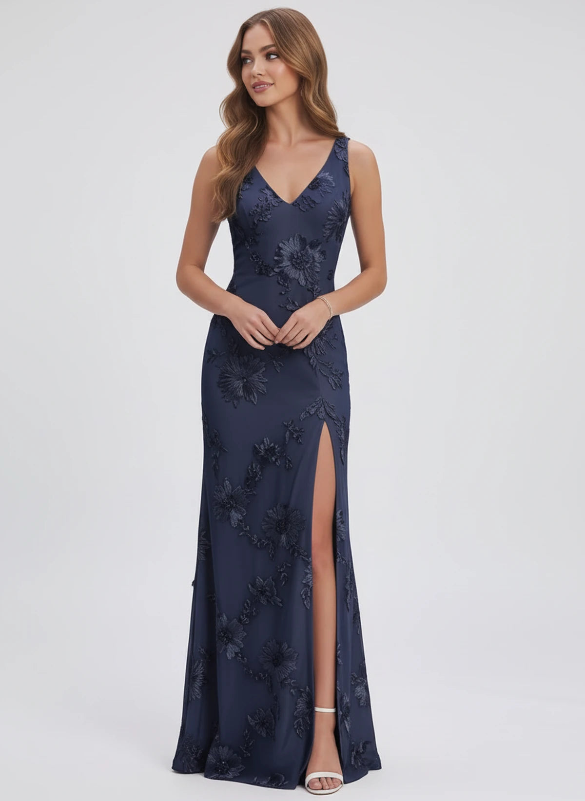Justine Maxi Dress — Navy | SKU: SD-38562-navy-2,SD-38562-navy-4,SD-38562-navy-6,SD-38562-navy-8,SD-38562-navy-10,SD-38562-navy-12,SD-38562-navy-14,SD-38562-navy-16,SD-38562-navy-16W,SD-38562-navy-18W,SD-38562-navy-20W,SD-38562-navy-22W