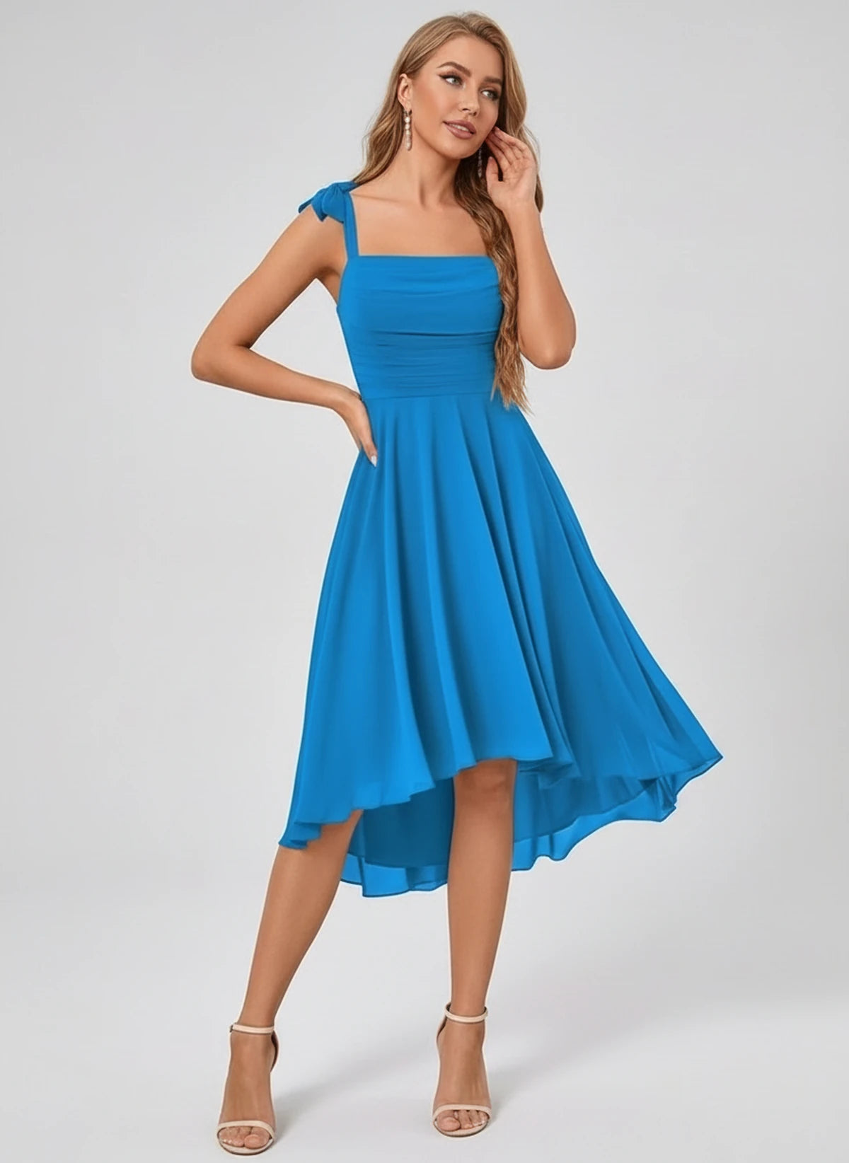 Kalliope Midi Dresses — Blue | SKU: SD-15471-blue-2,SD-15471-blue-4,SD-15471-blue-6,SD-15471-blue-8,SD-15471-blue-10,SD-15471-blue-12,SD-15471-blue-14,SD-15471-blue-16,SD-15471-blue-16W,SD-15471-blue-18W,SD-15471-blue-20W,SD-15471-blue-22W