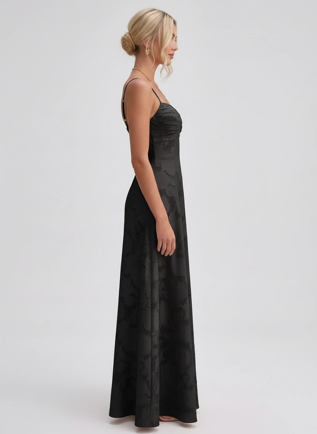 Karenza Maxi Dress — Black | SKU: SD-83423-black-2,SD-83423-black-4,SD-83423-black-6,SD-83423-black-8,SD-83423-black-10,SD-83423-black-12,SD-83423-black-14,SD-83423-black-16,SD-83423-black-16W,SD-83423-black-18W,SD-83423-black-20W,SD-83423-black-22W