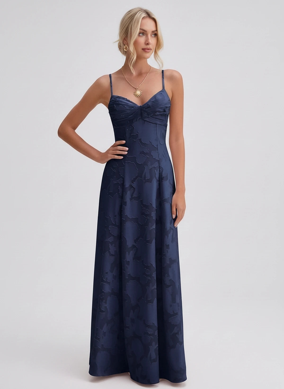 Karenza Maxi Dress — Navy | SKU: SD-83423-navy-2,SD-83423-navy-4,SD-83423-navy-6,SD-83423-navy-8,SD-83423-navy-10,SD-83423-navy-12,SD-83423-navy-14,SD-83423-navy-16,SD-83423-navy-16W,SD-83423-navy-18W,SD-83423-navy-20W,SD-83423-navy-22W