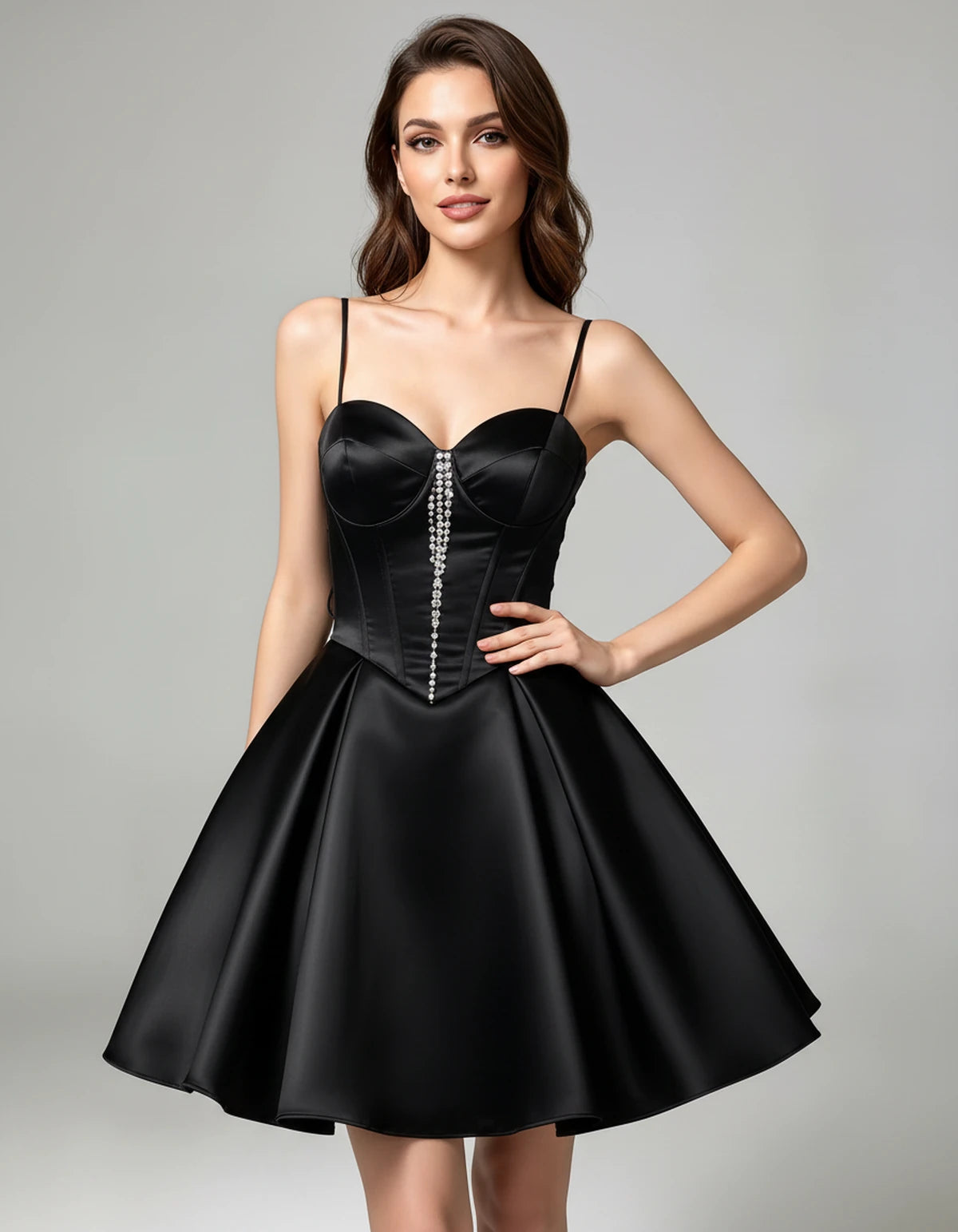 Kerensa Mini Dress — Black | SKU: SD-41654-black-2,SD-41654-black-4,SD-41654-black-6,SD-41654-black-8,SD-41654-black-10,SD-41654-black-12,SD-41654-black-14,SD-41654-black-16,SD-41654-black-18,SD-41654-black-20,SD-41654-black-22,SD-41654-black-24